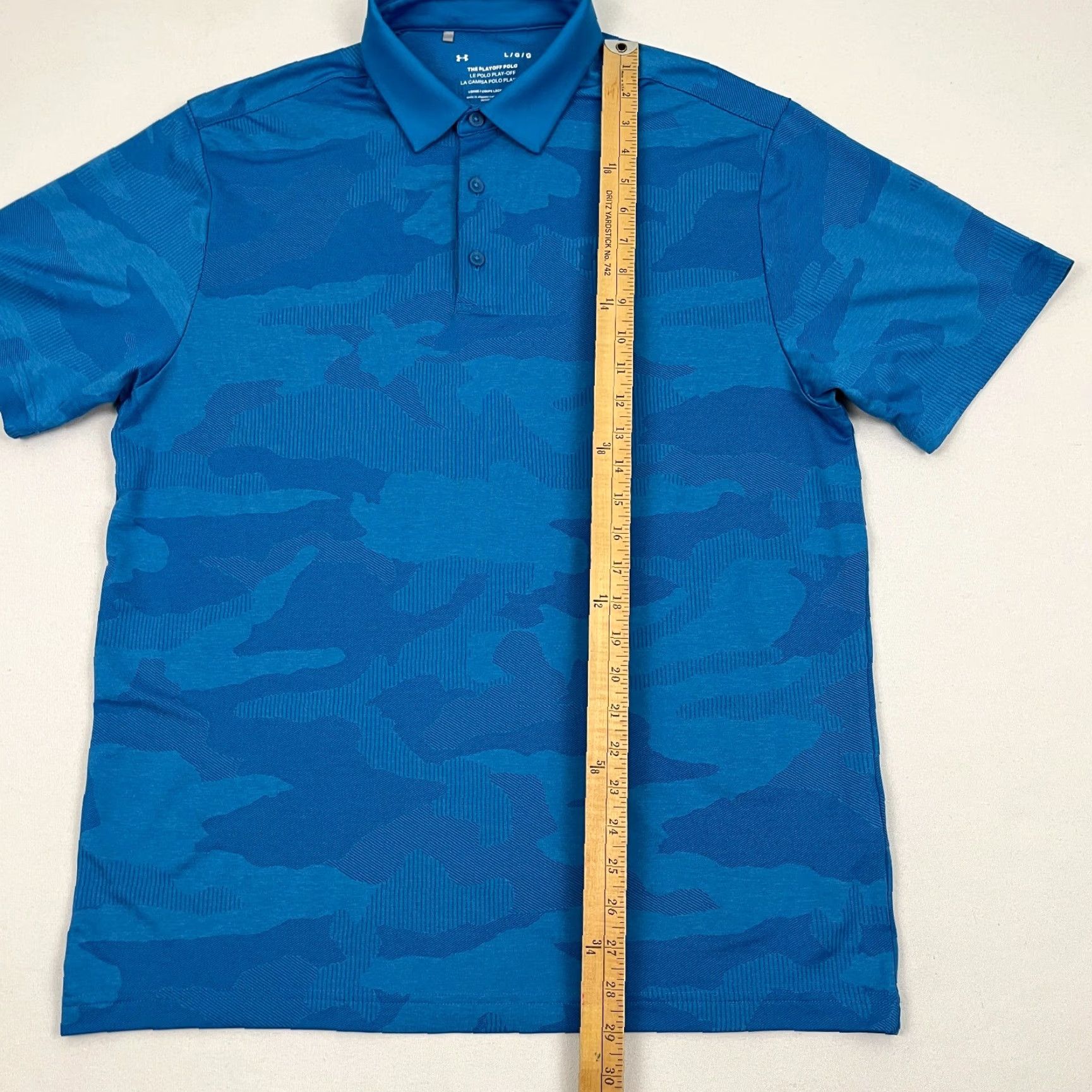 Under Armour Under Armour Playoff Polo Shirt Mens L Blue Camouflage Active Golf Stretch Polo Shirt Mens Blue Camouflage Under Armour Playoff Polo Size US L / EU 52-54 / 3 - 5 Thumbnail
