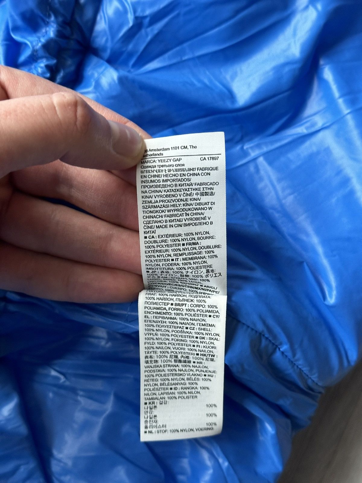 Yeezy Gap YZY Puffer Round Jacket Blue Yeezy Kanye West Archival Size US L / EU 52-54 / 3 - 7 Thumbnail