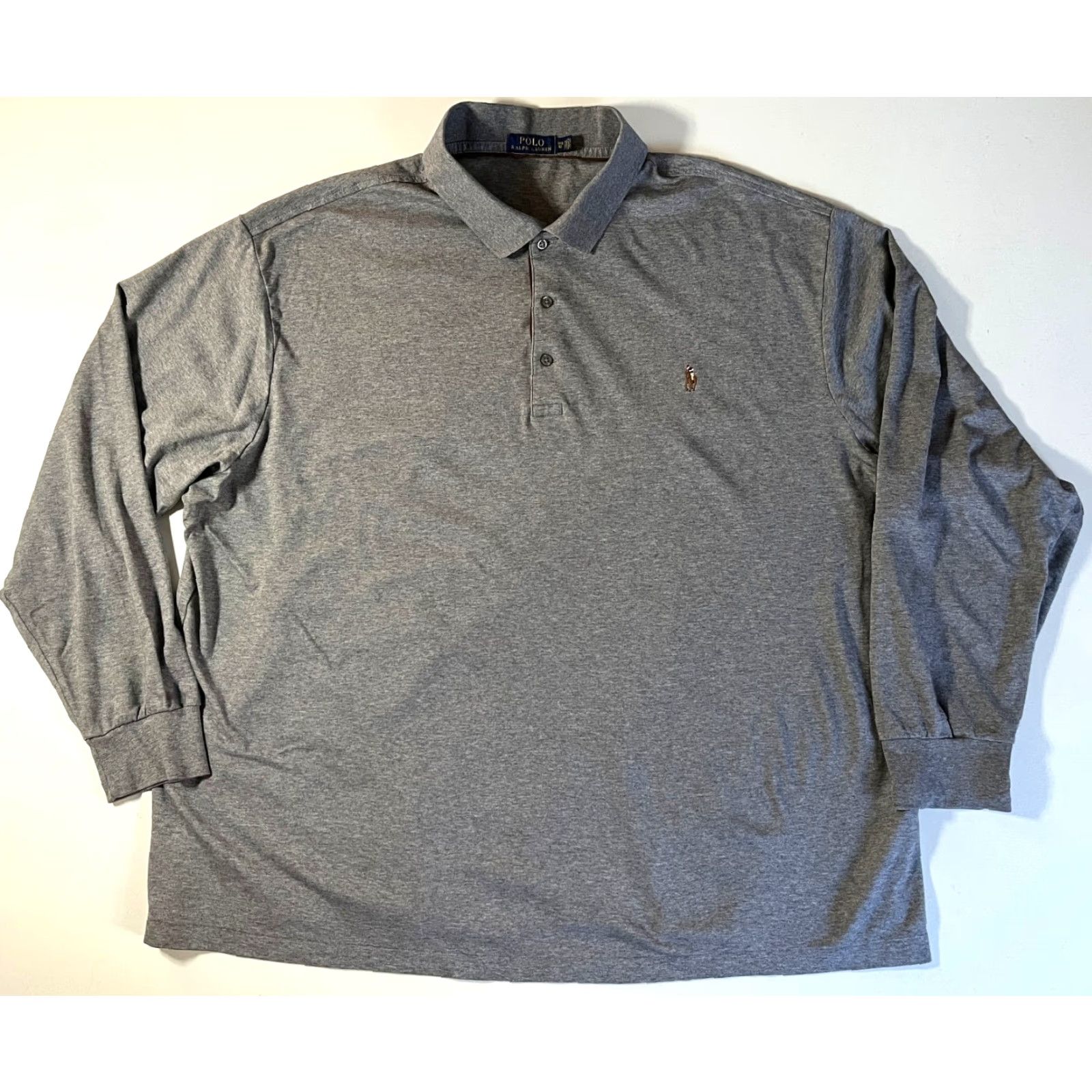 Polo Ralph Lauren Polo Ralph Lauren Polo Shirt Men’s Long Sleeve Gray 3XB Big & Tall Classic Embroidered Logo Polo Shirt Size US XXL / EU 58 / 5 - 3 Thumbnail