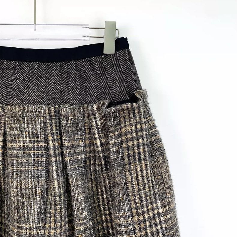 Louis Vuitton Louis Vuitton Brown mohair striped slouchy skirt Size 37" - 3 Thumbnail