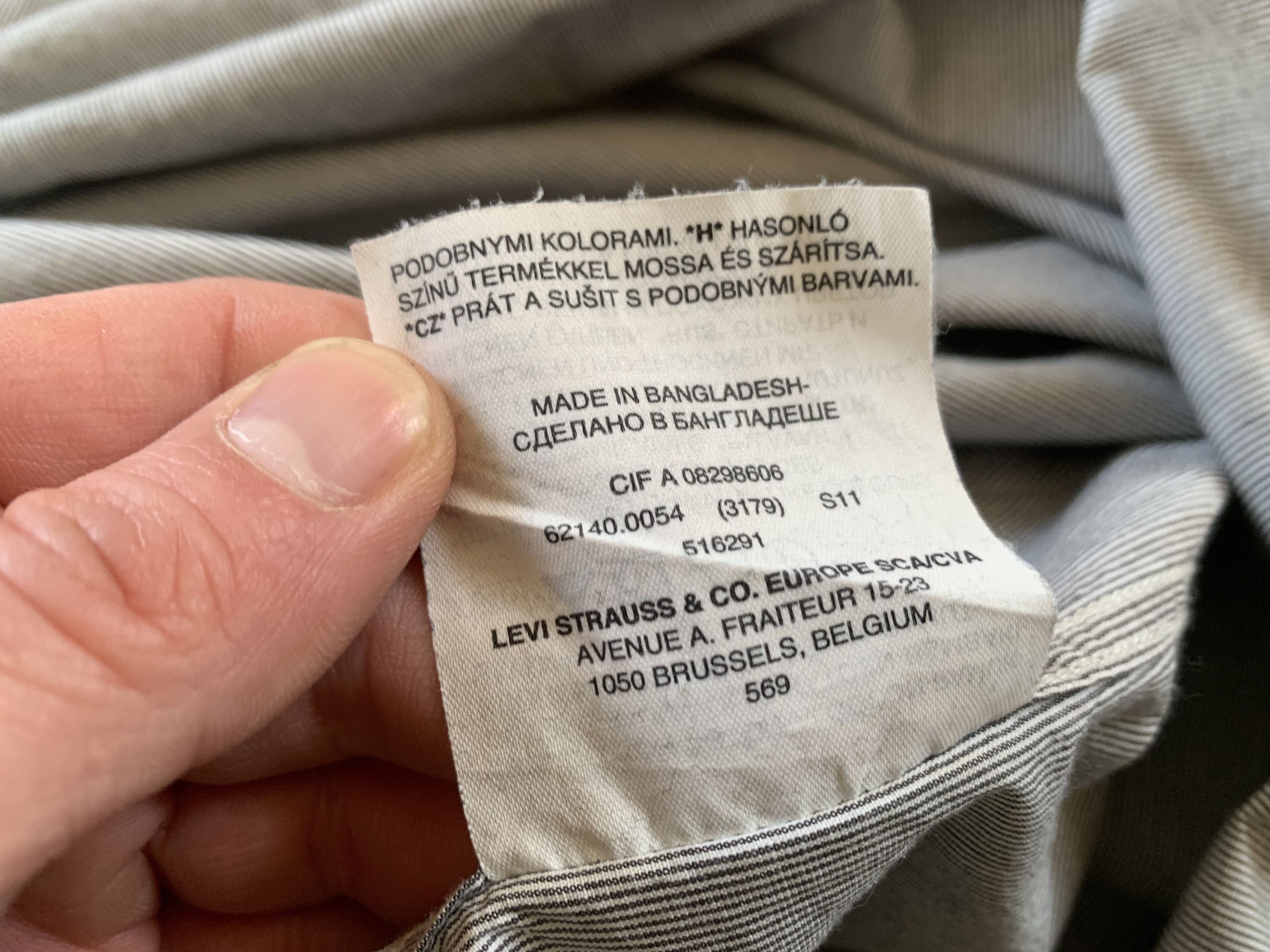 Levi's Levi's Vintage Gray Stripe Cotton Button Up Shirt Size US L / EU 52-54 / 3 - 7 Thumbnail