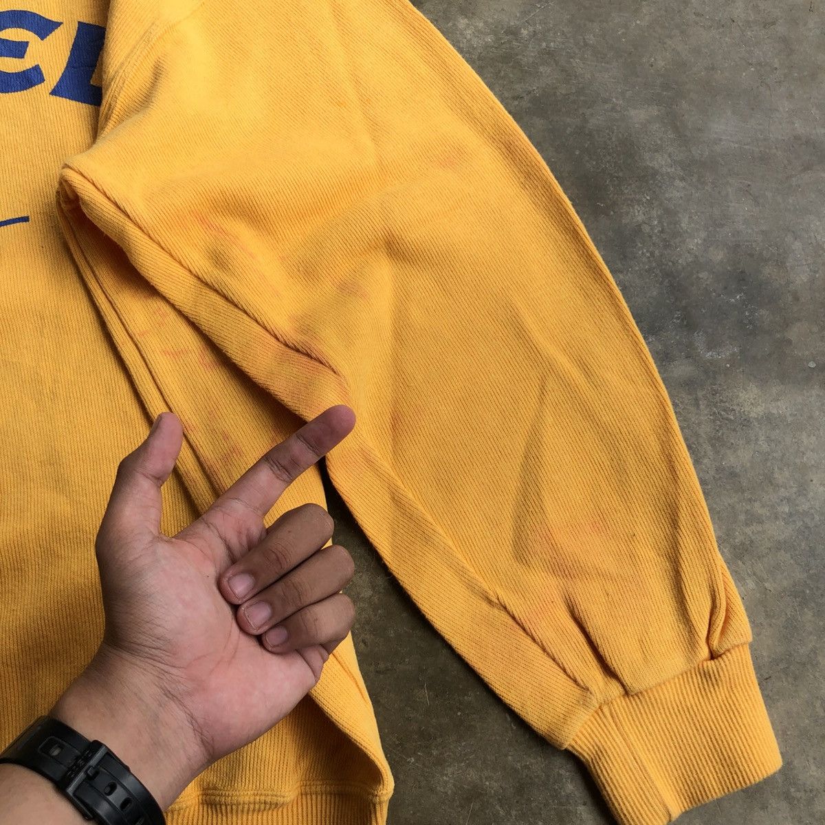 Honda Vintage 80s Camel F1 Team Lotus Honda Crewneck Yellow Size US XL / EU 56 / 4 - 5 Thumbnail