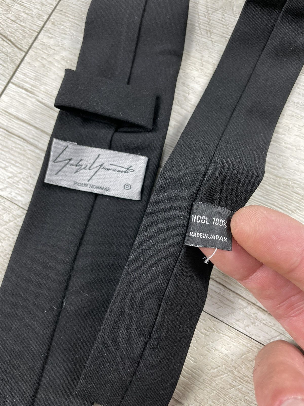 Yohji Yamamoto Rare Y’s AvantGarde Japan Wool Logo Nihilistic Delusion Neck Tie Size ONE SIZE - 5 Thumbnail