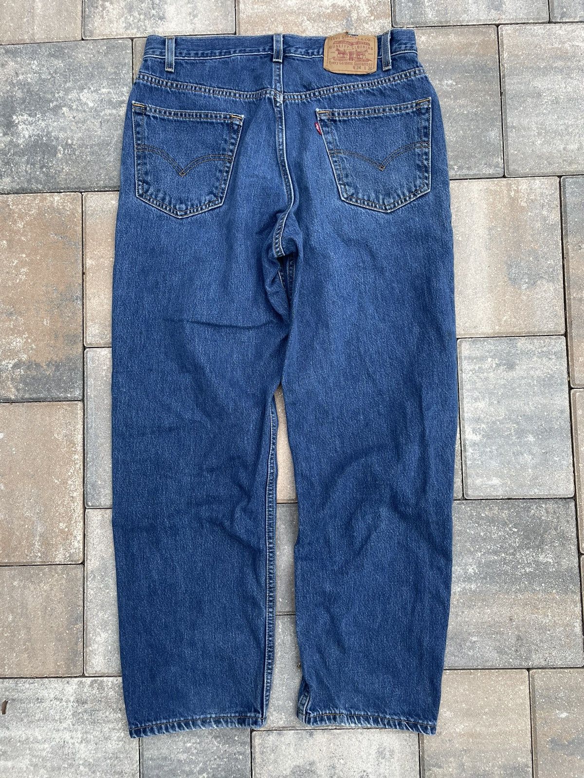 Levi's × Vintage 90s Levi's 550 dark wash baggy denim worn 34x30 Size US 34 / EU 50 - 5 Thumbnail