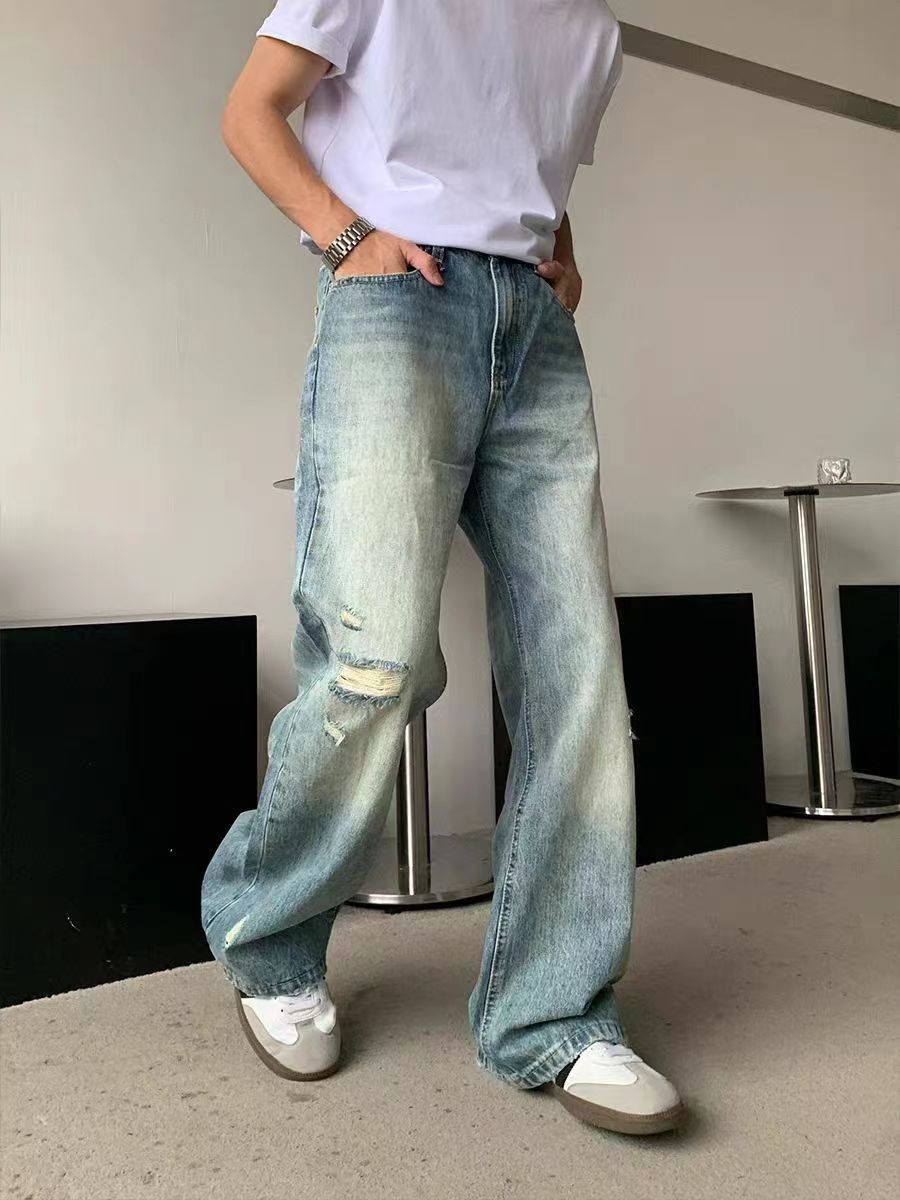 Japanese Brand × Vintage Vintage washed and worn design micro flare blue jeans Size US 30 / EU 46 - 3 Thumbnail