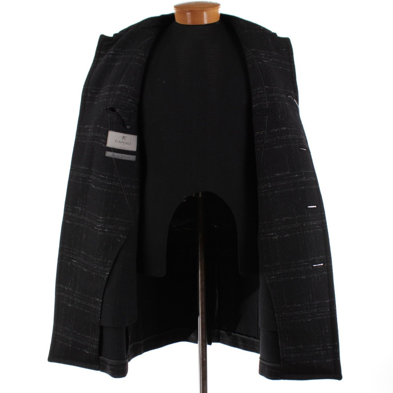 Canali Canali Coat Size XL US In Black Wool Blend Size US XL / EU 56 / 4 - 6 Thumbnail