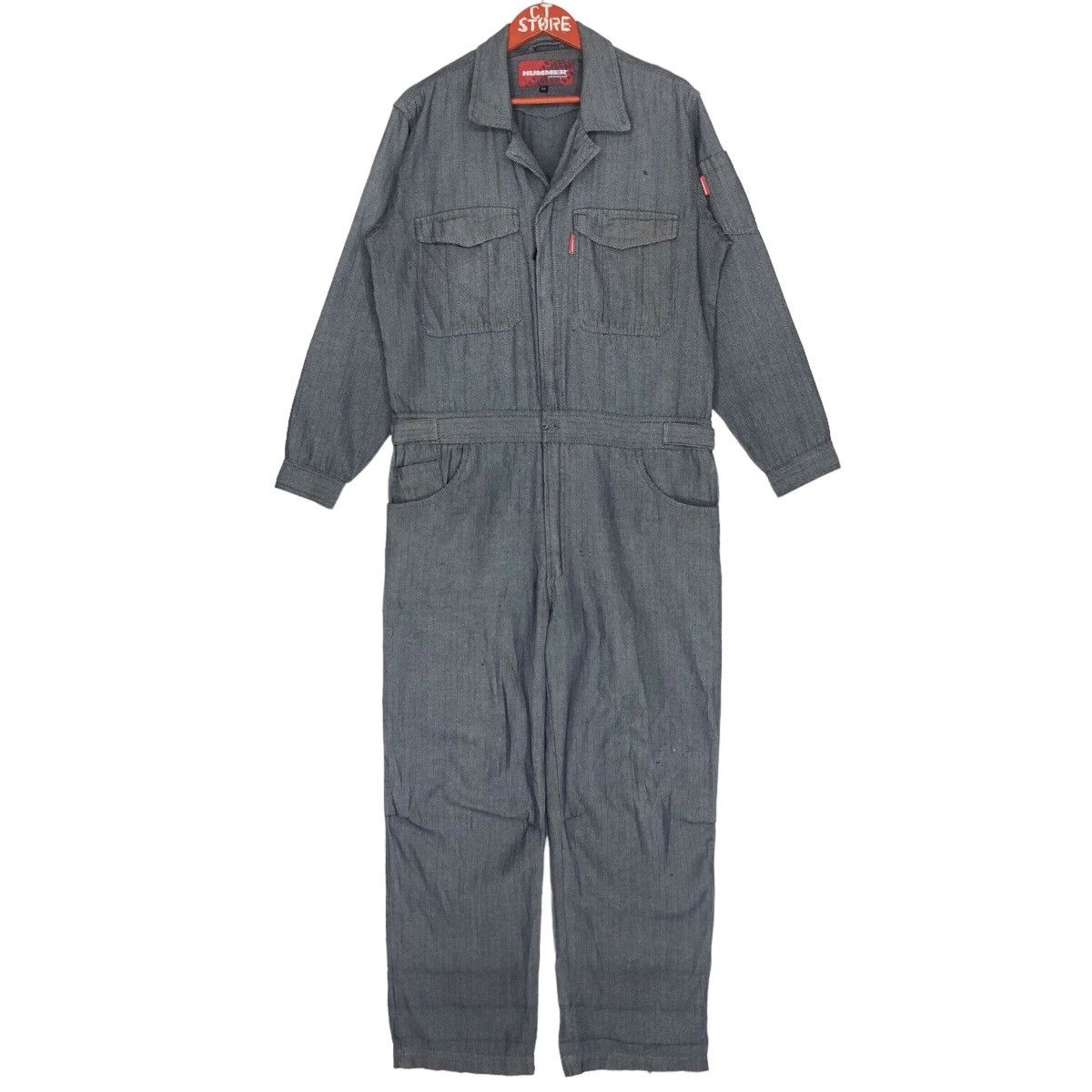 Vintage Hummer Striped Coveralls Size US 41 - 1 Thumbnail