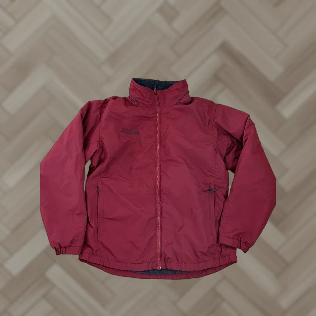 Vintage Columbia Jacket Womens L Red Fleece Lined Full Zip Size L / US 10 / IT 46 - 1 Thumbnail
