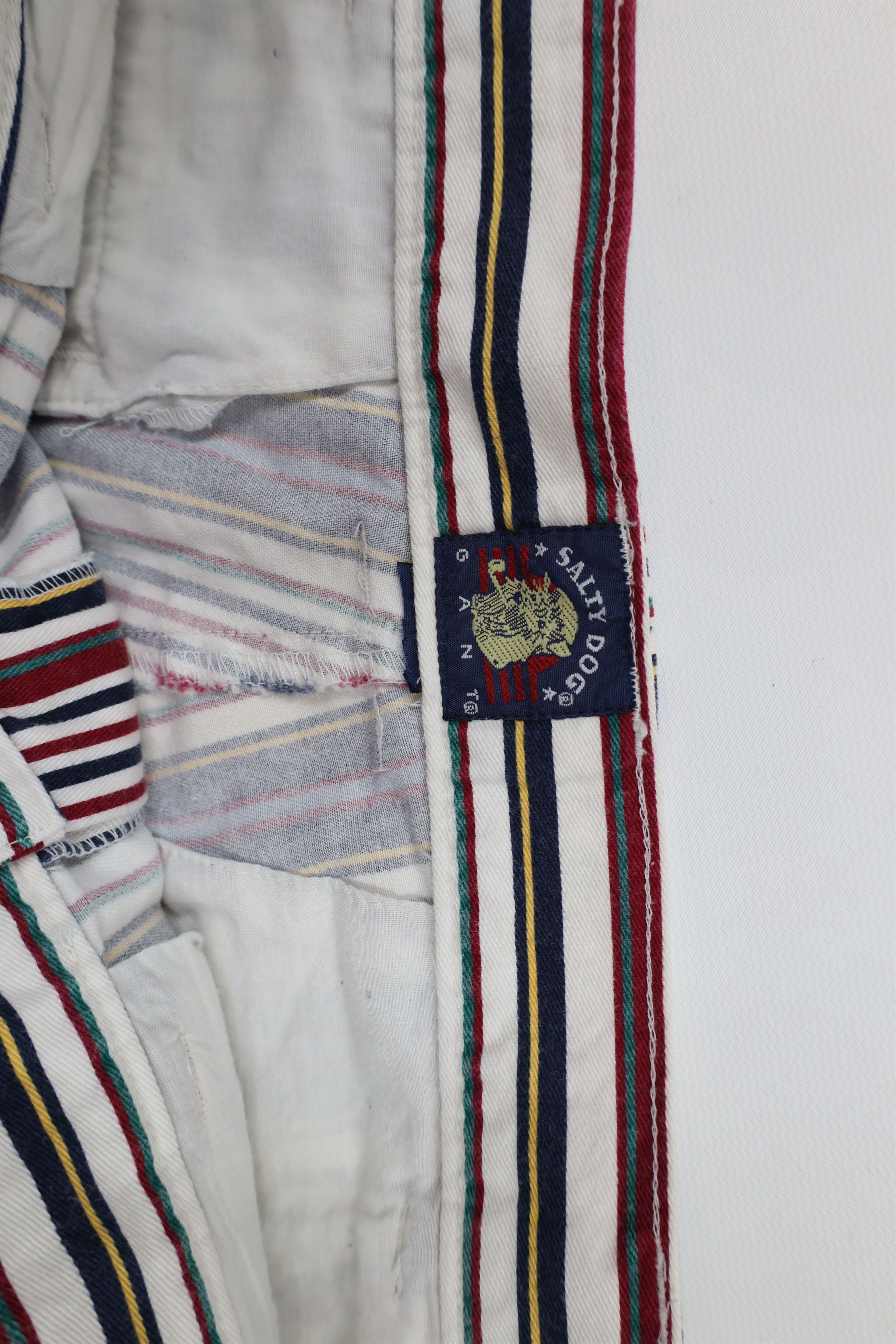 Vintage Vintage 90s Streetwear Striped Above Knee Chino Shorts Size US 32 / EU 48 - 6 Thumbnail