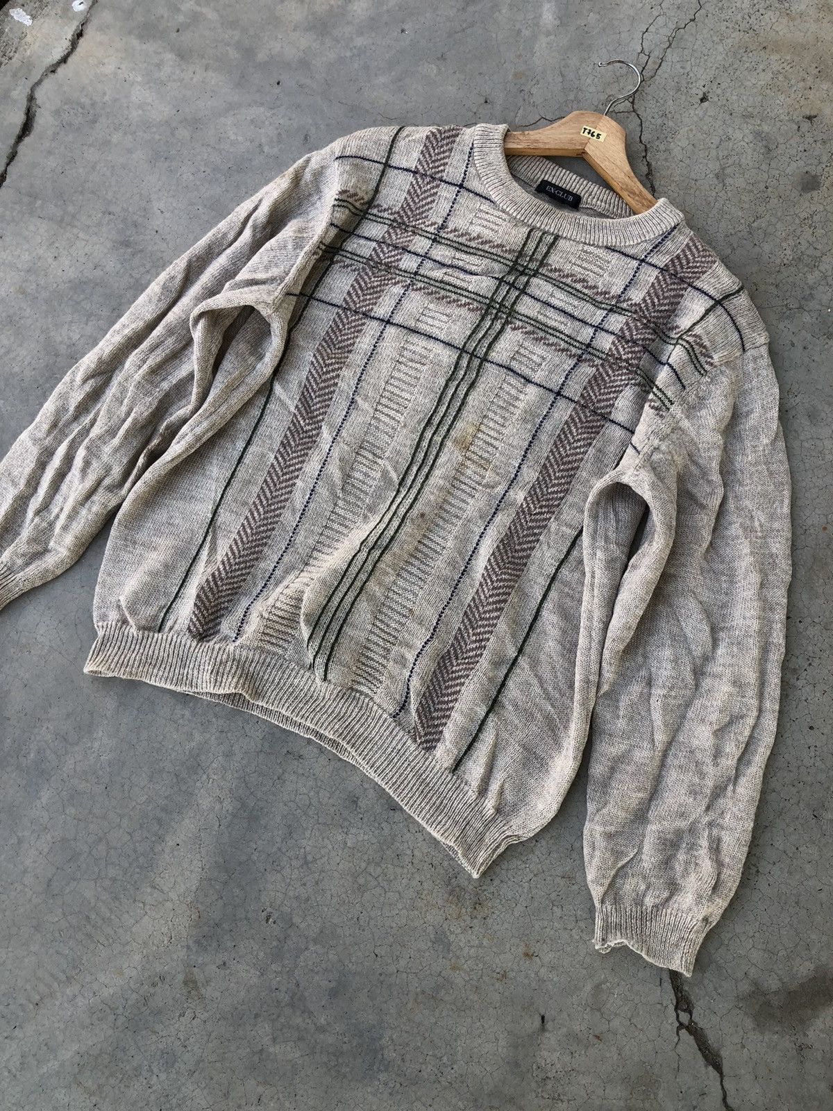Aran Isles Knitwear 🔴Japanese Ex-Club Knitsweater Jumper/Memeri Free style Size US L / EU 52-54 / 3 - 2 Thumbnail