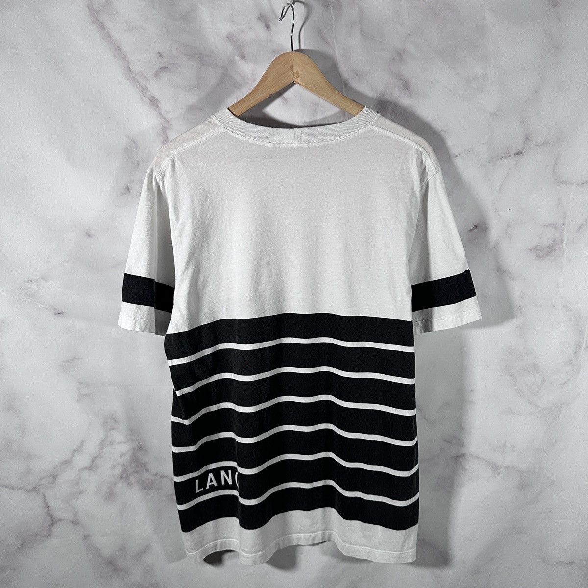 Helmut Lang White/Black Stripe Tee Size US L / EU 52-54 / 3 - 6 Thumbnail