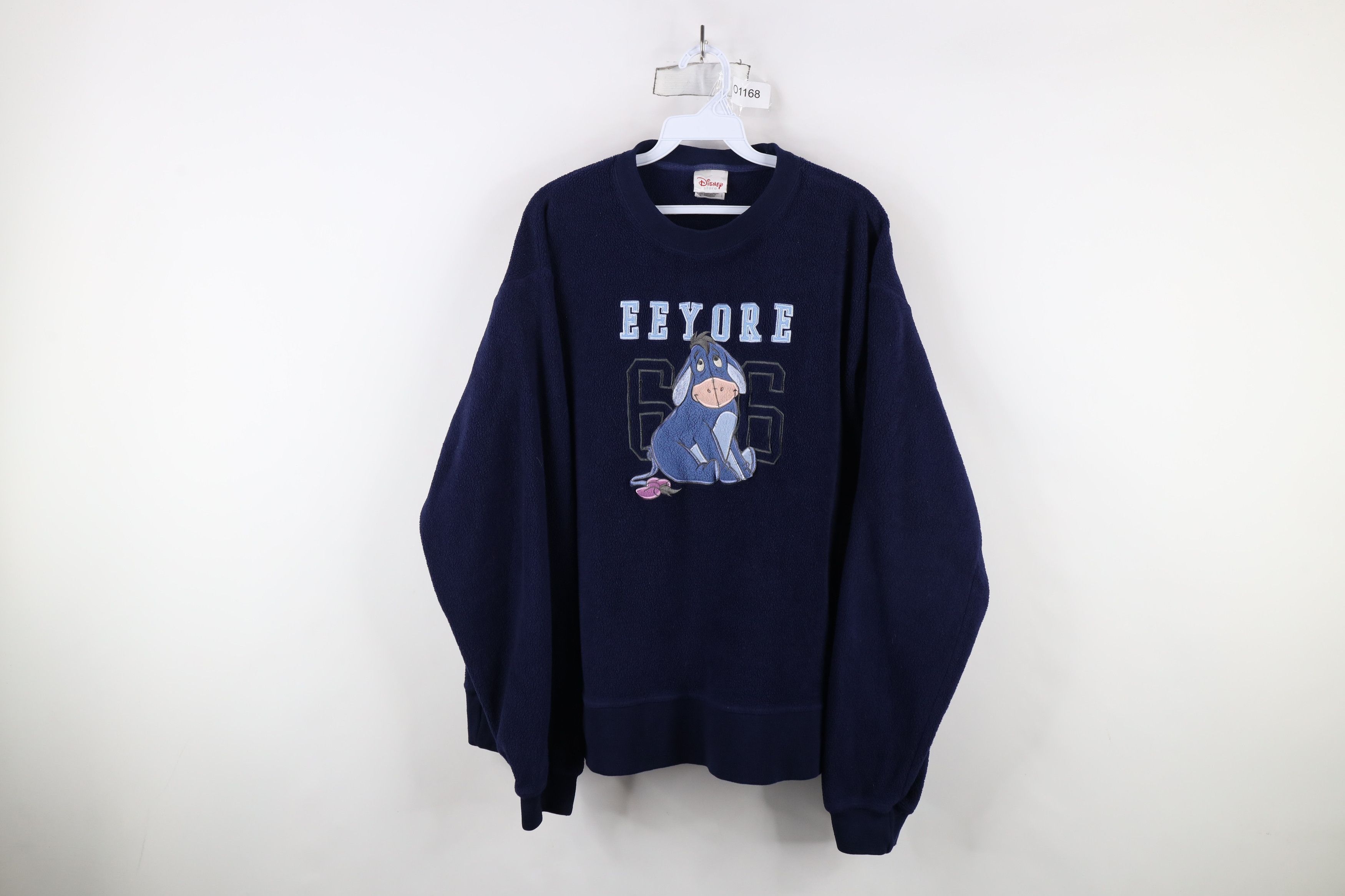 Disney × Vintage Vintage 90s Disney Winnie the Pooh Fleece Sweatshirt Blue Size L / US 10 / IT 46 - 1 Thumbnail