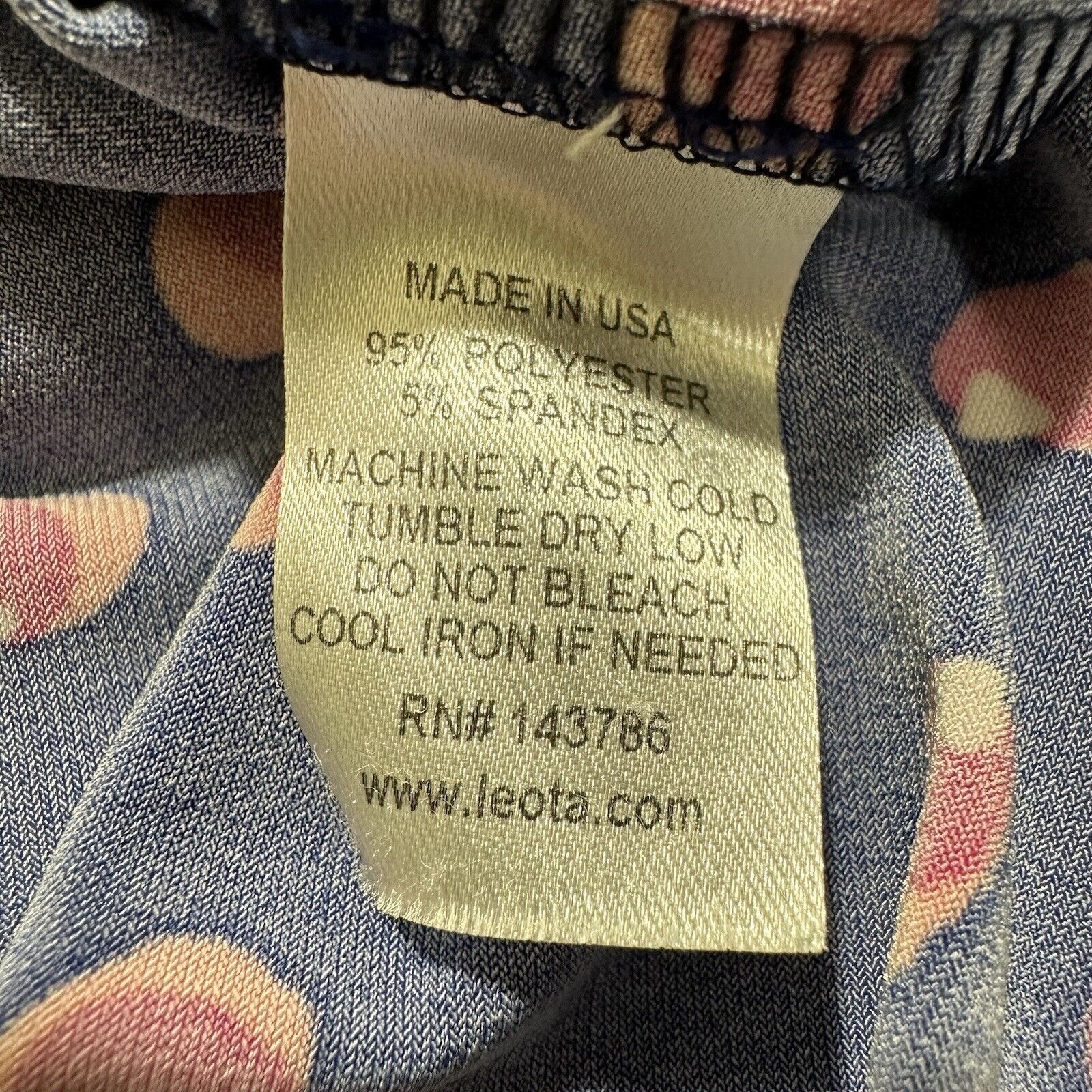 Other Leota Medium Madison Faux Wrap Dress Navy Blue Pink Stretch Size M / US 6-8 / IT 42-44 - 4 Thumbnail