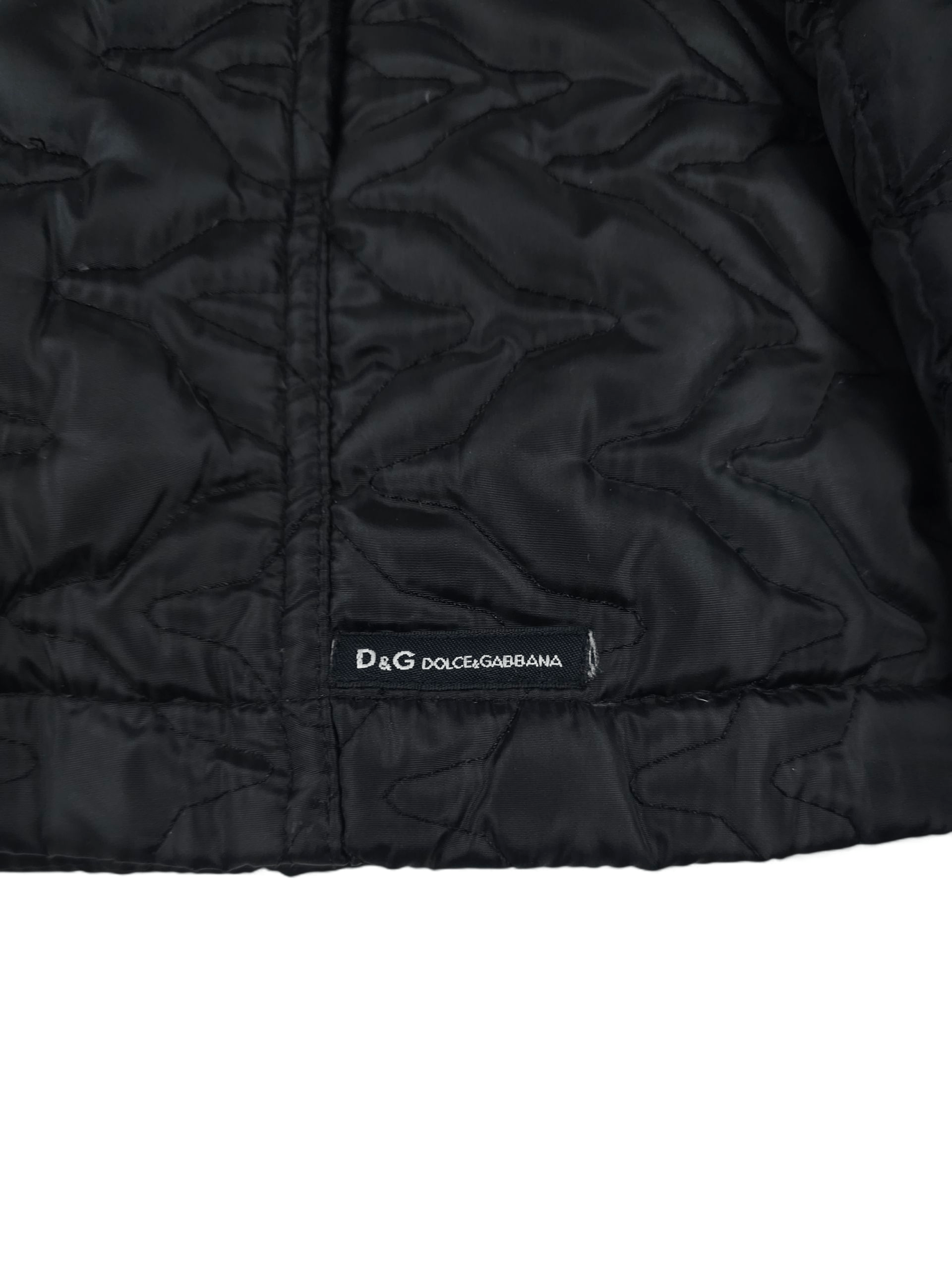 Dolce & Gabbana 💎 Dolce & Gabbana Black Quilted Down Jacket Size L Size L / US 10 / IT 46 - 6 Thumbnail