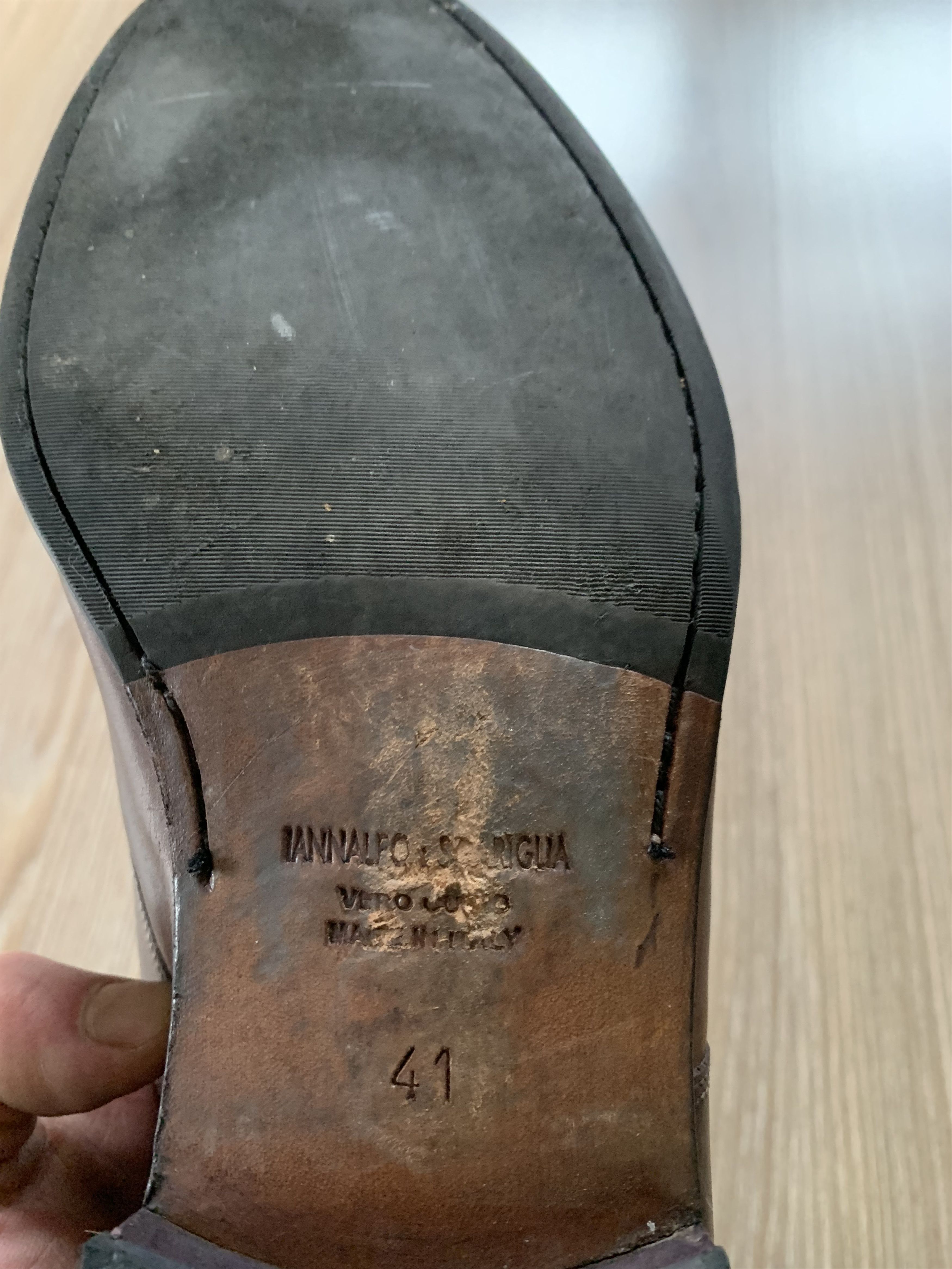 Other AnnAlfo & Sgariglia Brown Leather Derby Shoes Size US 11 / EU 44 - 13 Thumbnail