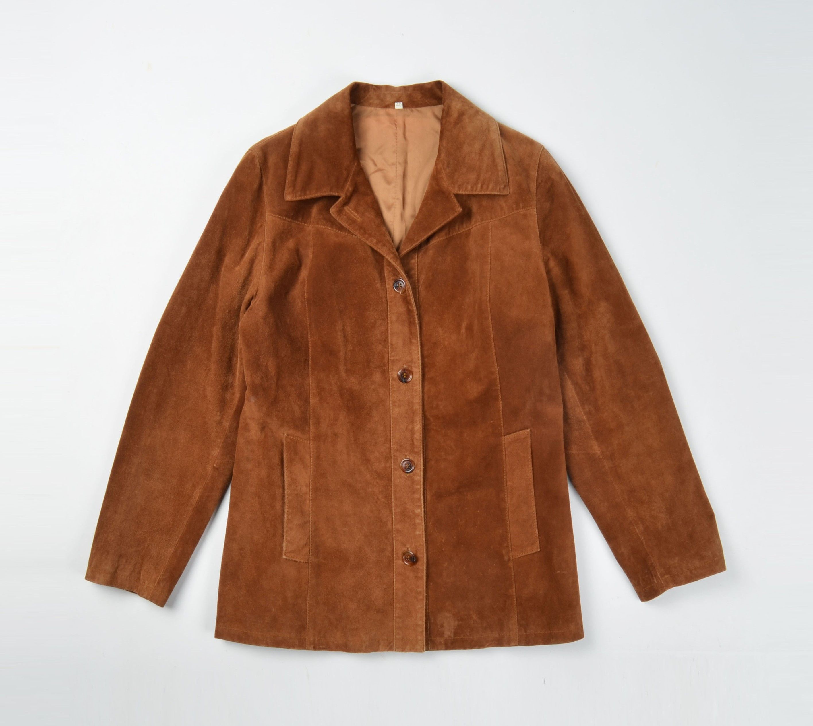 Vintage 1970's Italian Retro Suede Leather Jacket