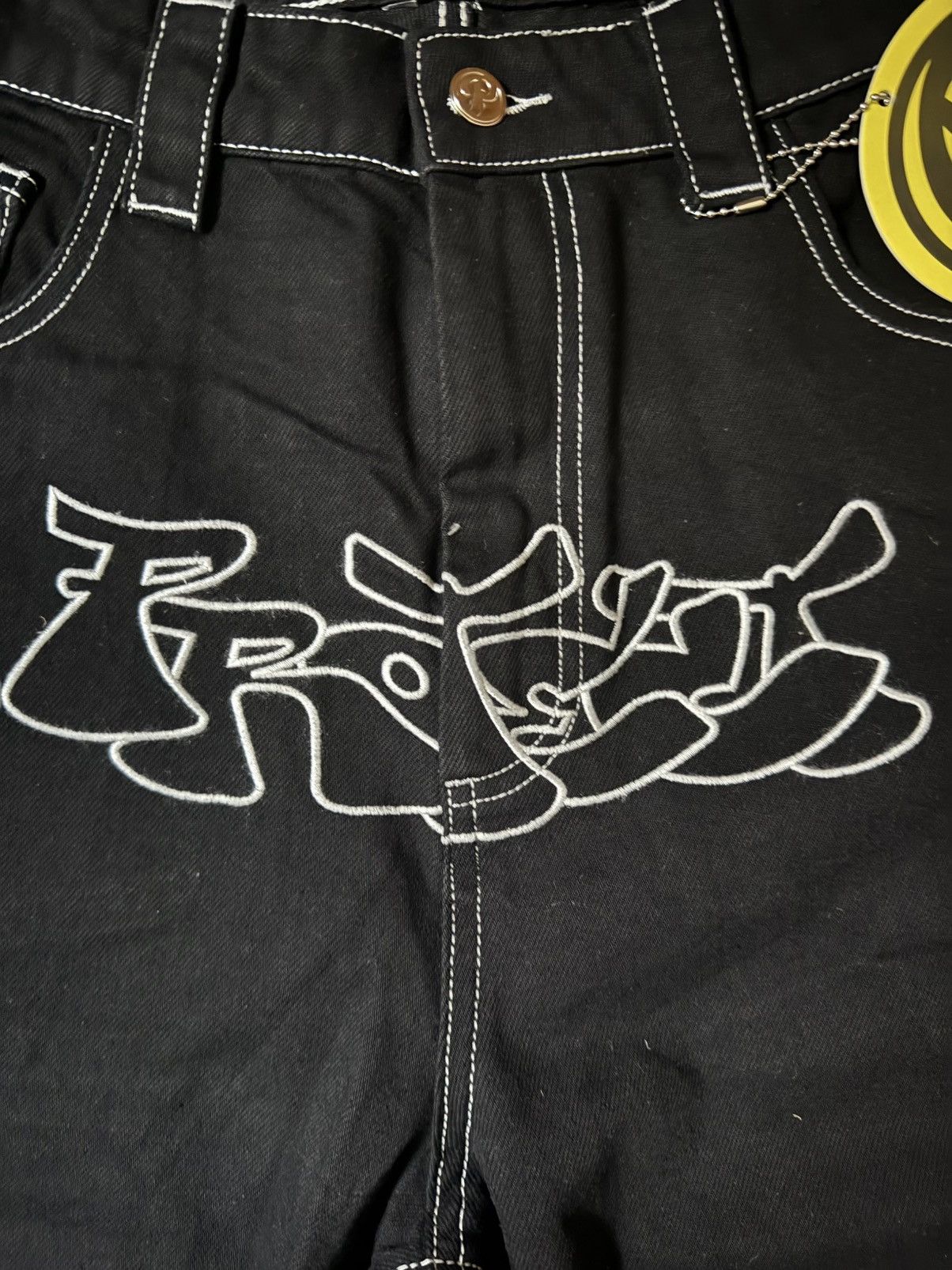 Nike × Vintage Protect ldn - Scribble Black Bonkers Denim - L Size US 35 - 7 Thumbnail
