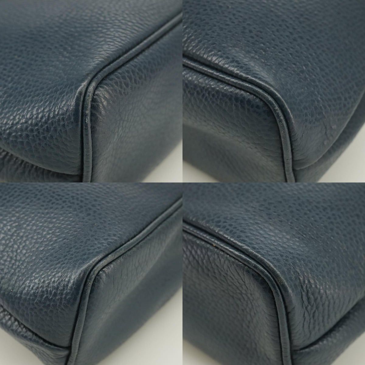 Dior DIOR Hand Bag Leather Navy Gold Size ONE SIZE - 10 Thumbnail