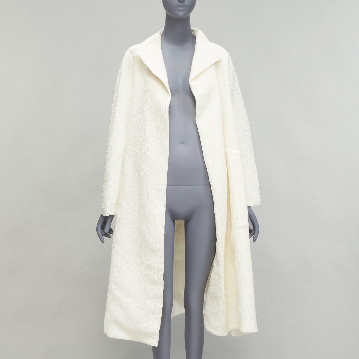 Maticevski MATICEVSKI 2021 Prestige cream 3D collar pocketed side slit coat AUS10 S Size M / US 6-8 / IT 42-44 - 1 Thumbnail