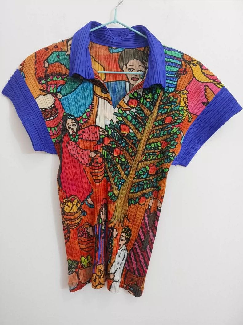 Issey Miyake size:4 Orange old-style orchard top