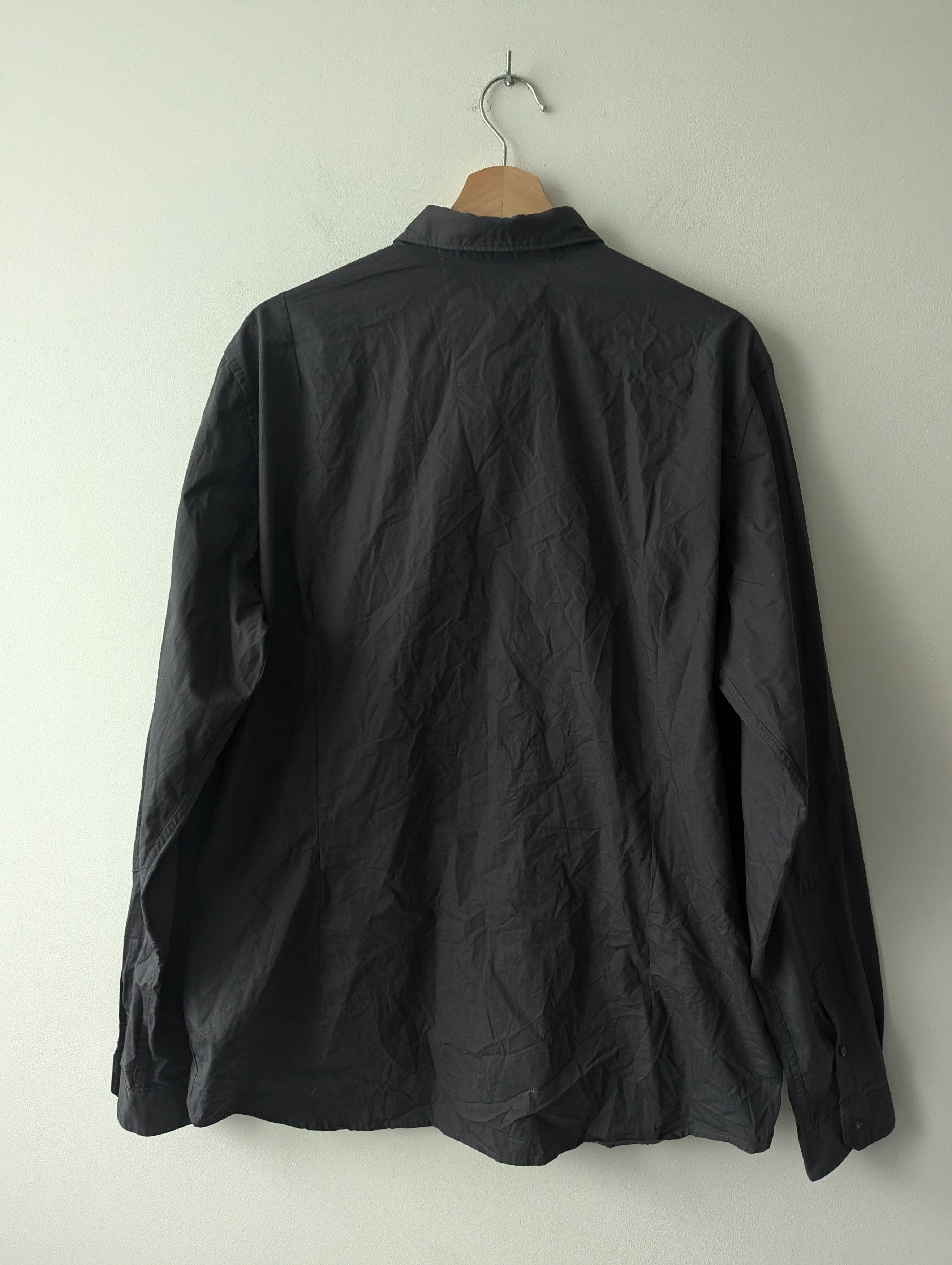 Joop! Joop! Black Grey Cotton Shirt With Elbow Patches XXL Size US XXL / EU 58 / 5 - 9 Thumbnail