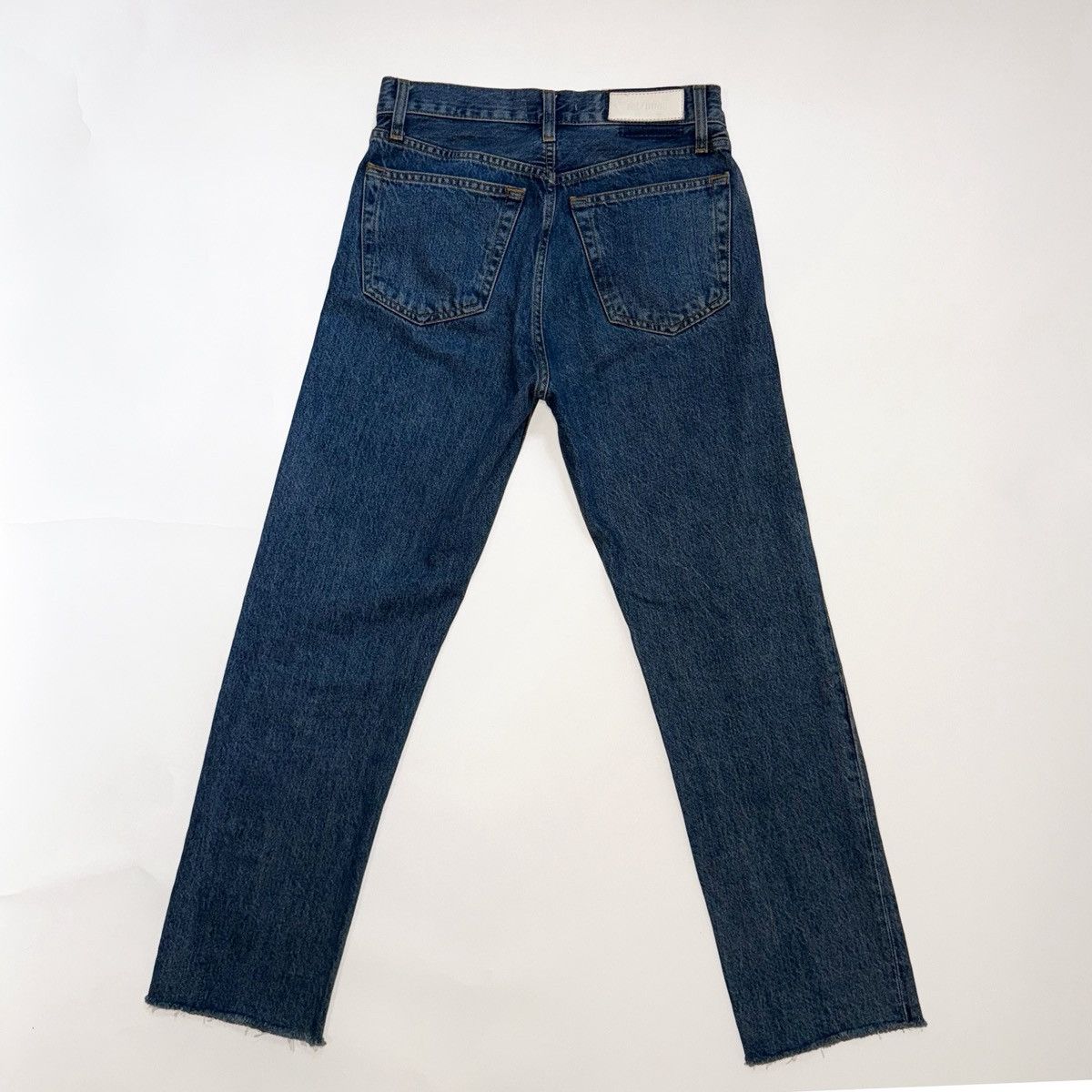 RE/DONE Re/Done Women's High Rise Stove Pipe Straight Leg Blue Jeans Size 26" / US 2 / IT 38 - 5 Thumbnail