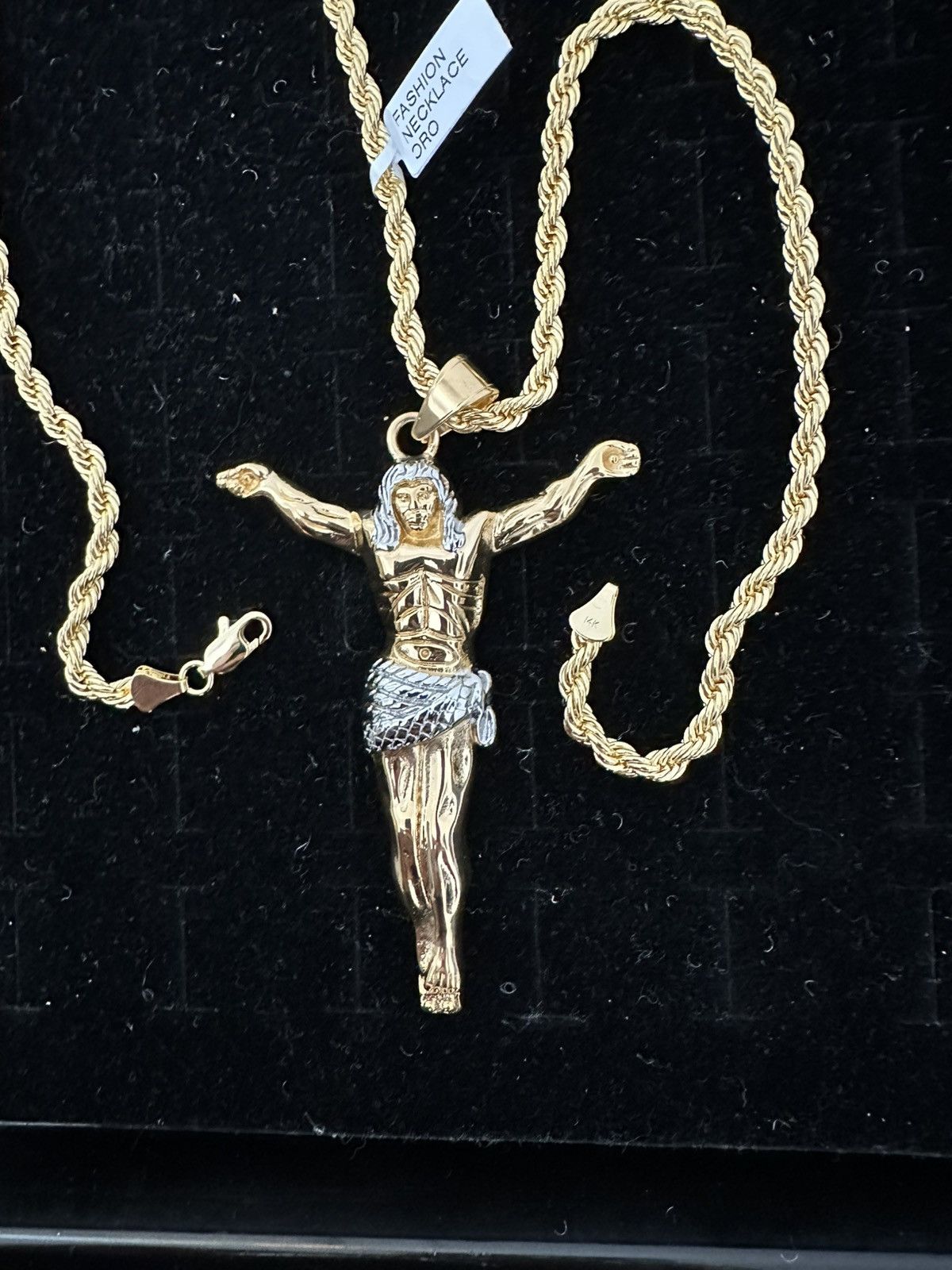 Other New gold plated jesus pendant and chain Size ONE SIZE - 1 Thumbnail