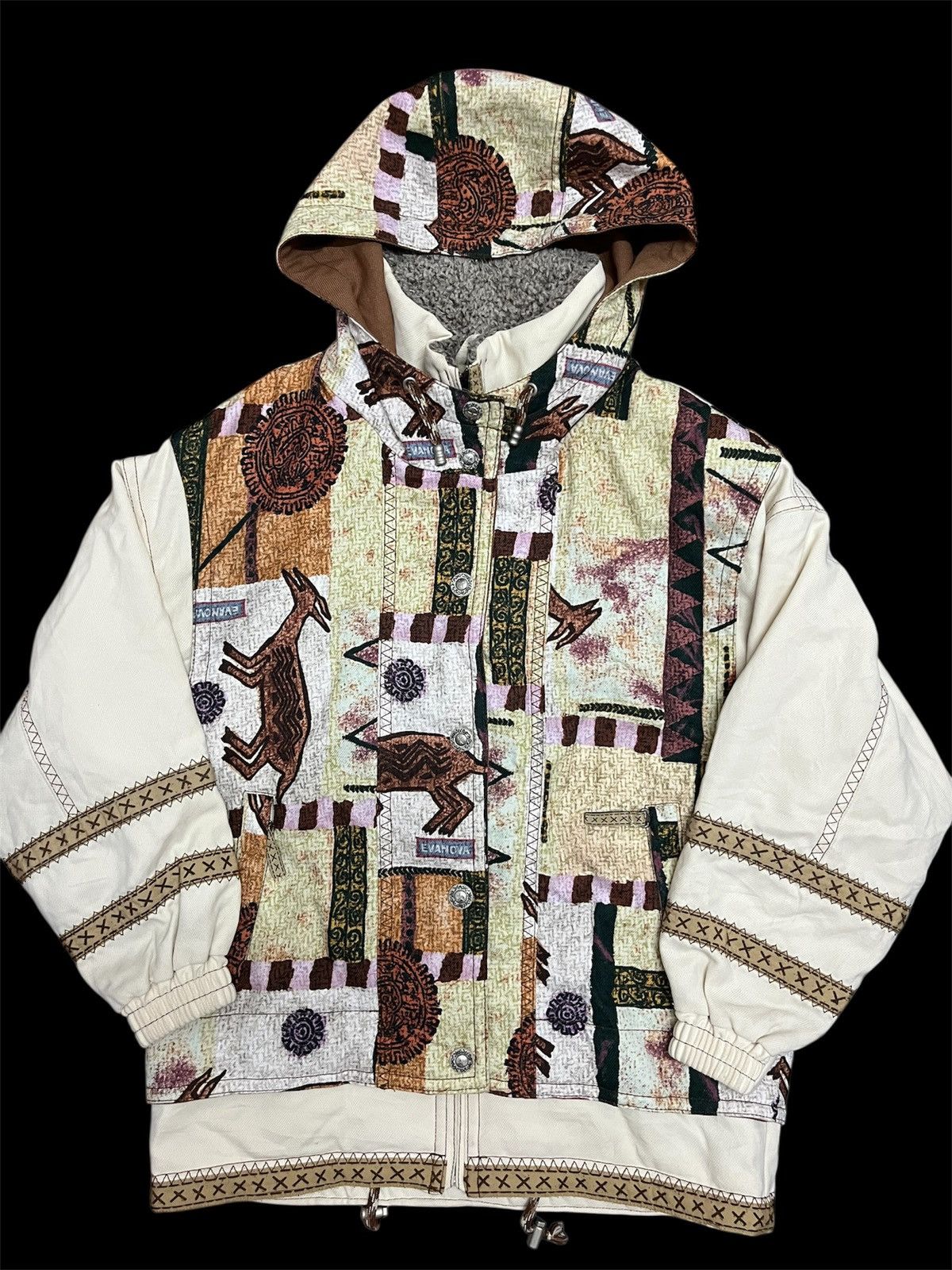 Japanese Brand 💥Vintage EVANOVA Japan Baroque Tribal Motives Size US L / EU 52-54 / 3 - 2 Thumbnail