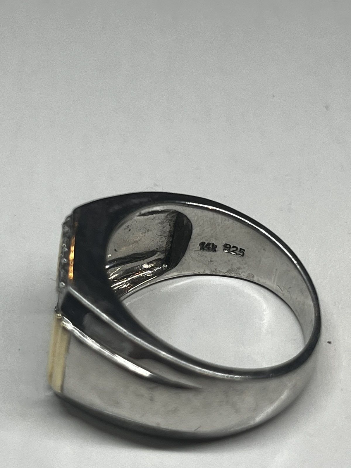 Jewelry Vintage .925 Sterling Silver Black Onyx Stone Ring Size ONE SIZE - 5 Thumbnail