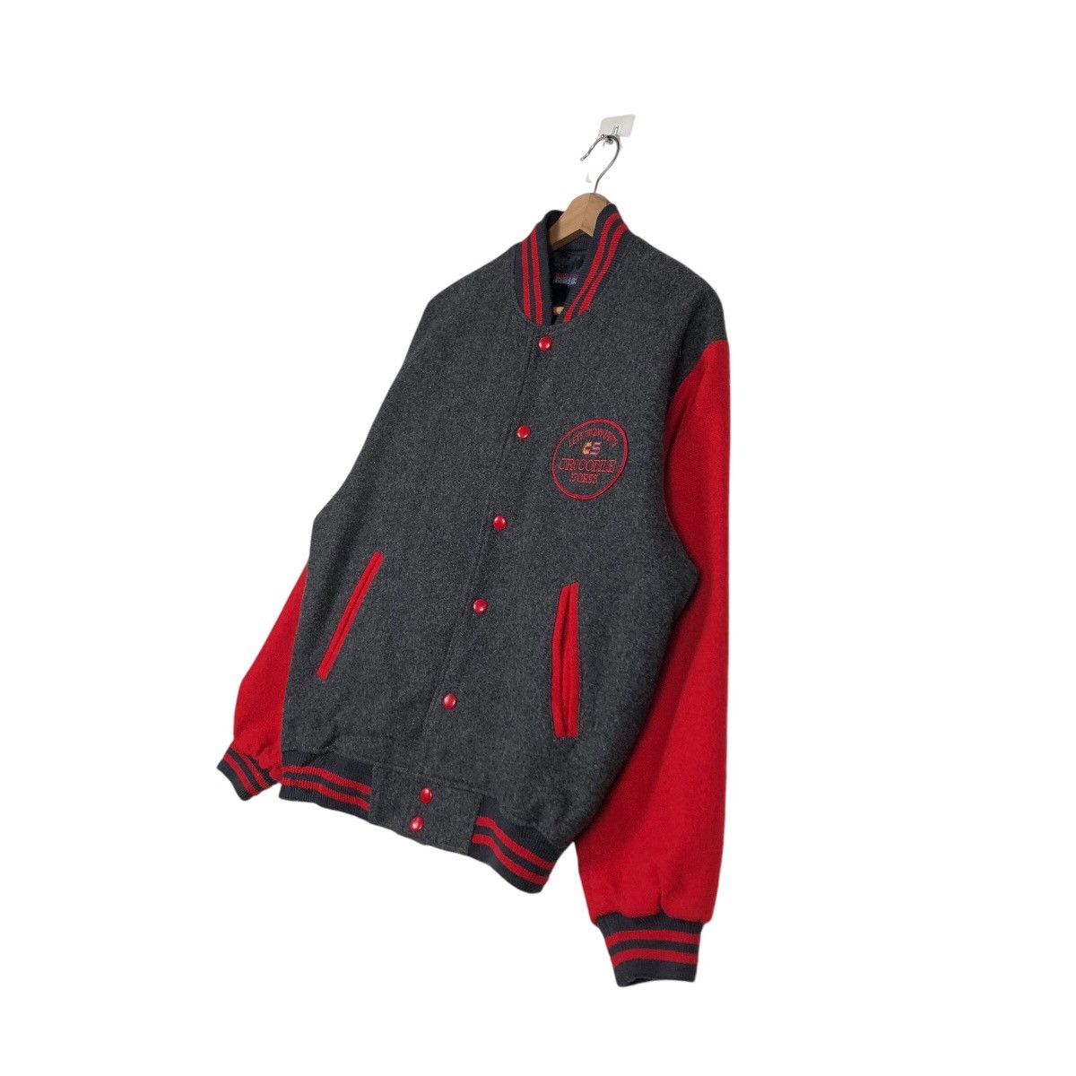 Japanese Brand Vintage Wool Varsity Bomber Jacket Crocodile Sports BigLogo Size US M / EU 48-50 / 2 - 3 Thumbnail
