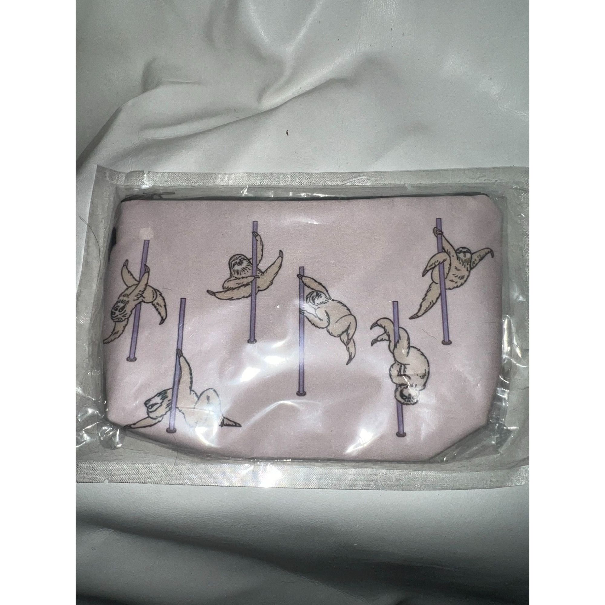 Other Sloth on a stripper pole zippered makeup bag NEW Size ONE SIZE - 1 Preview