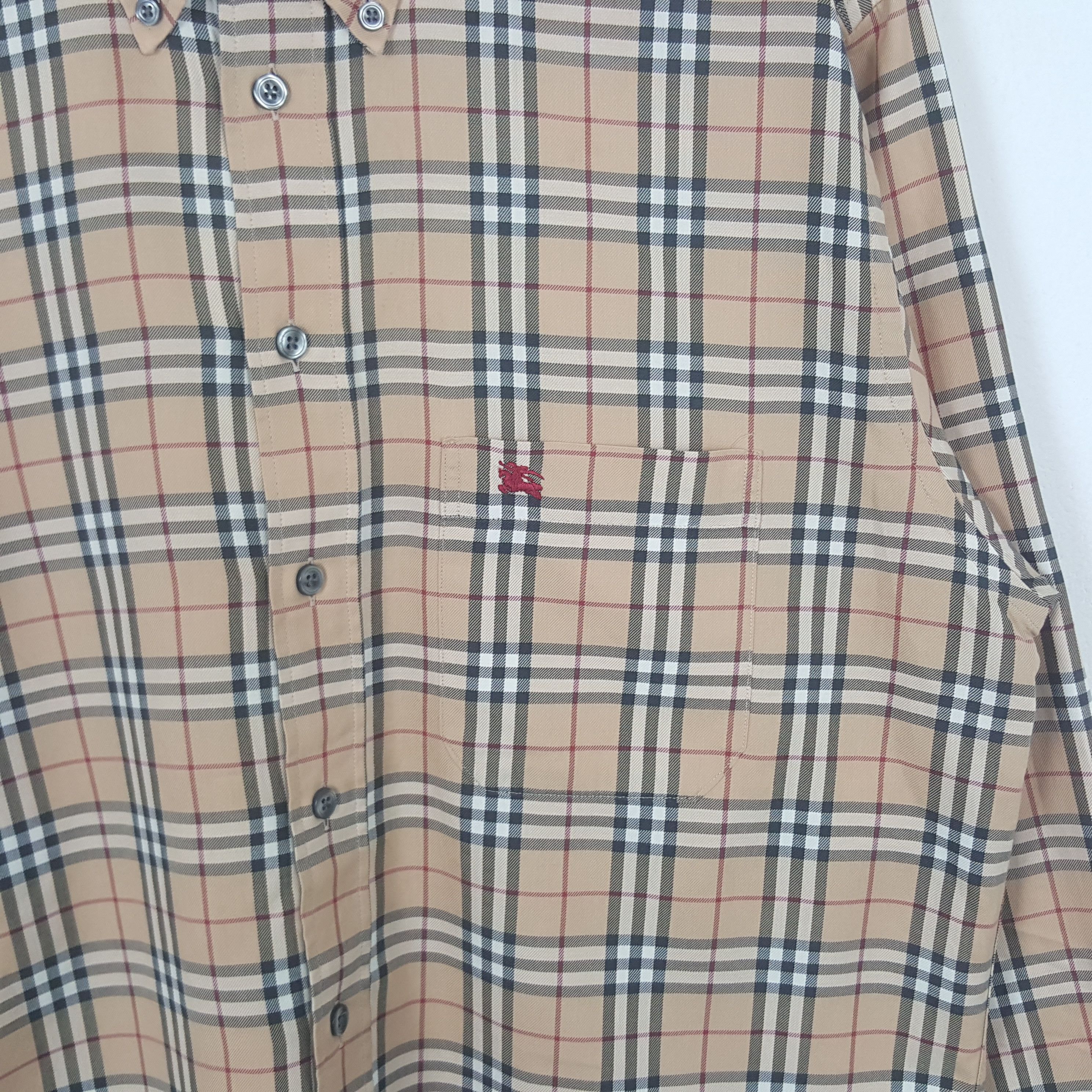 Burberry Vintage Burberry London Designer Shirt Button Up RR12 Size US XL / EU 56 / 4 - 2 Thumbnail