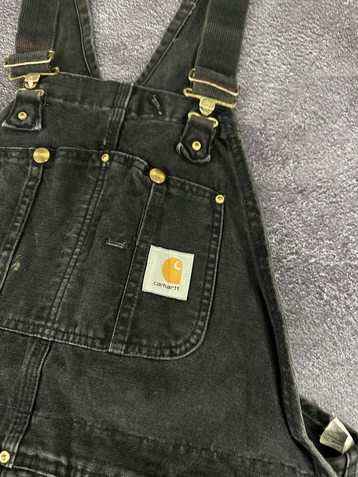 Carhartt Vintage 90s Carhartt Double Knee Black Work Overall Size US 40 / EU 56 - 6 Thumbnail