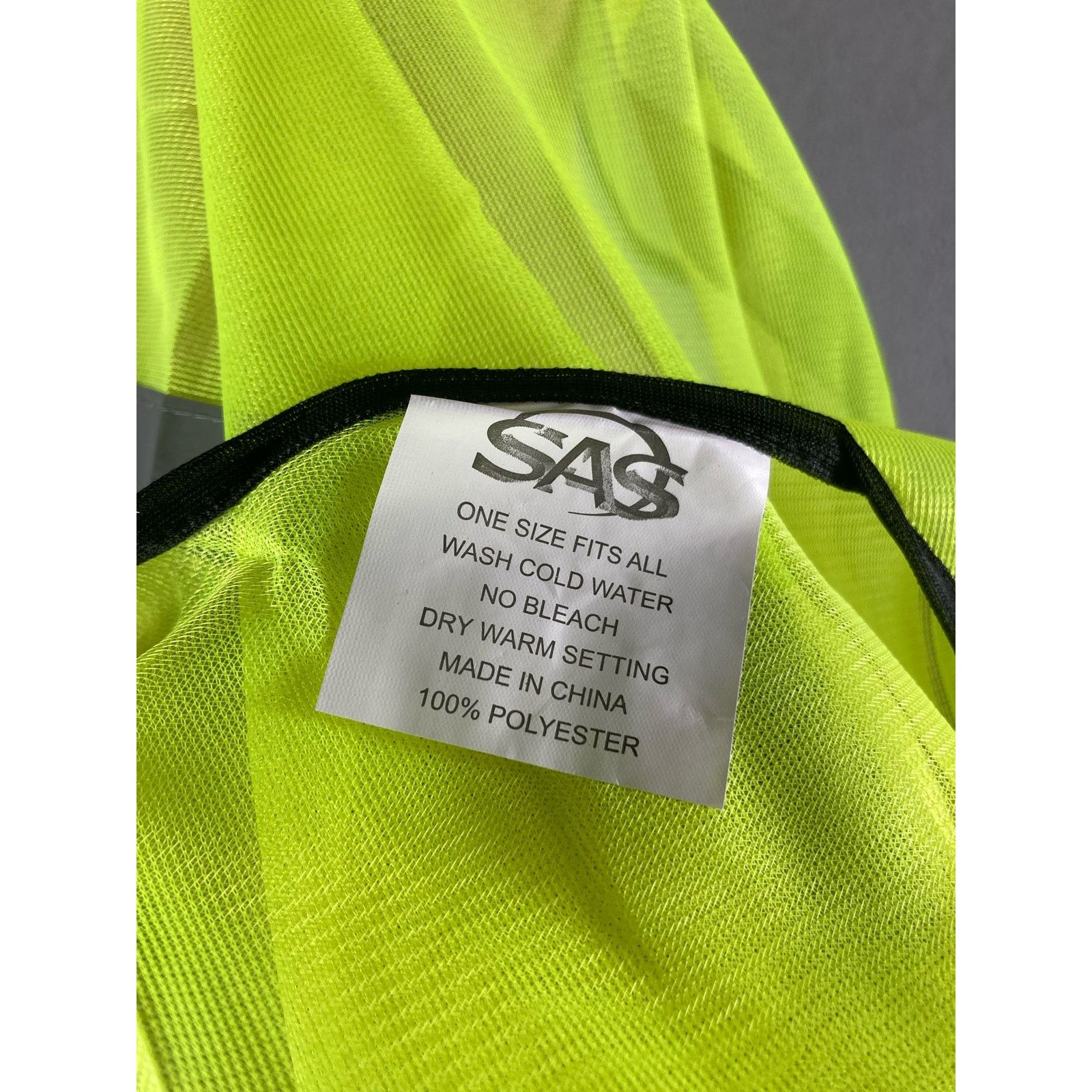 SAS Safety Vest High Visibility Yellow Reflective SAS Pocket New Size US XL / EU 56 / 4 - 3 Thumbnail