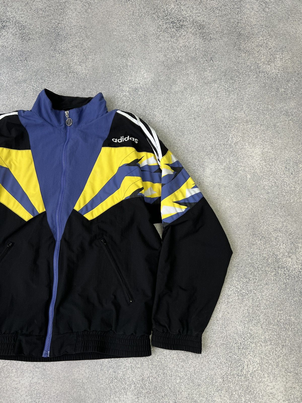 Adidas × Vintage Vintage Adidas 90-s Zip track sweatshirt Size US M / EU 48-50 / 2 - 4 Thumbnail