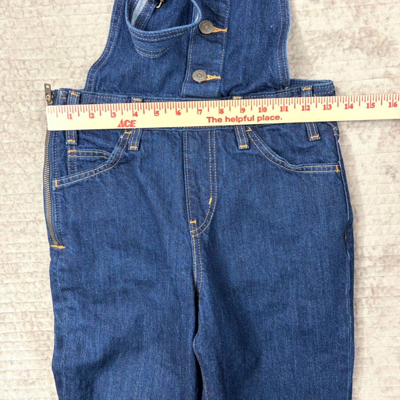 Levi's Levi'S Denim Overalls Dark Wash Side Zip Raw Hem Womens 25 EU Size Size 24" / US 00 / IT 34 - 6 Thumbnail
