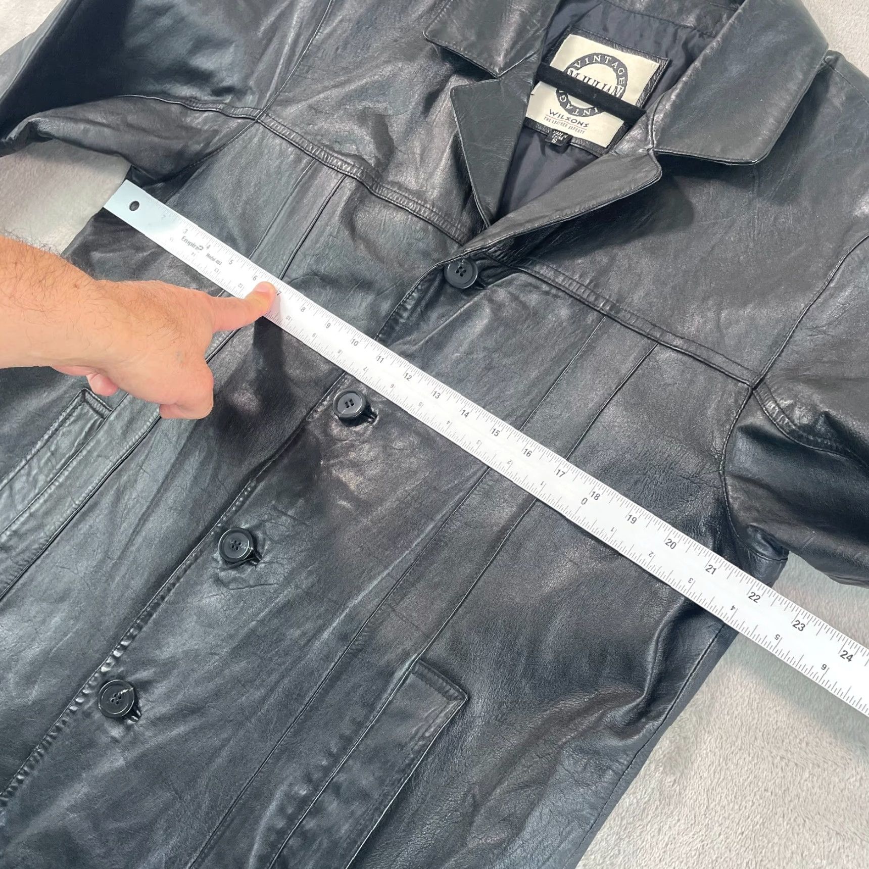 Vintage VINTAGE Wilsons Leather M Julian Jacket Coat Men S Black 100% Leather 80s Lined Fashionable Overcoat Mens Black Jacket Size US S / EU 44-46 / 1 - 5 Thumbnail