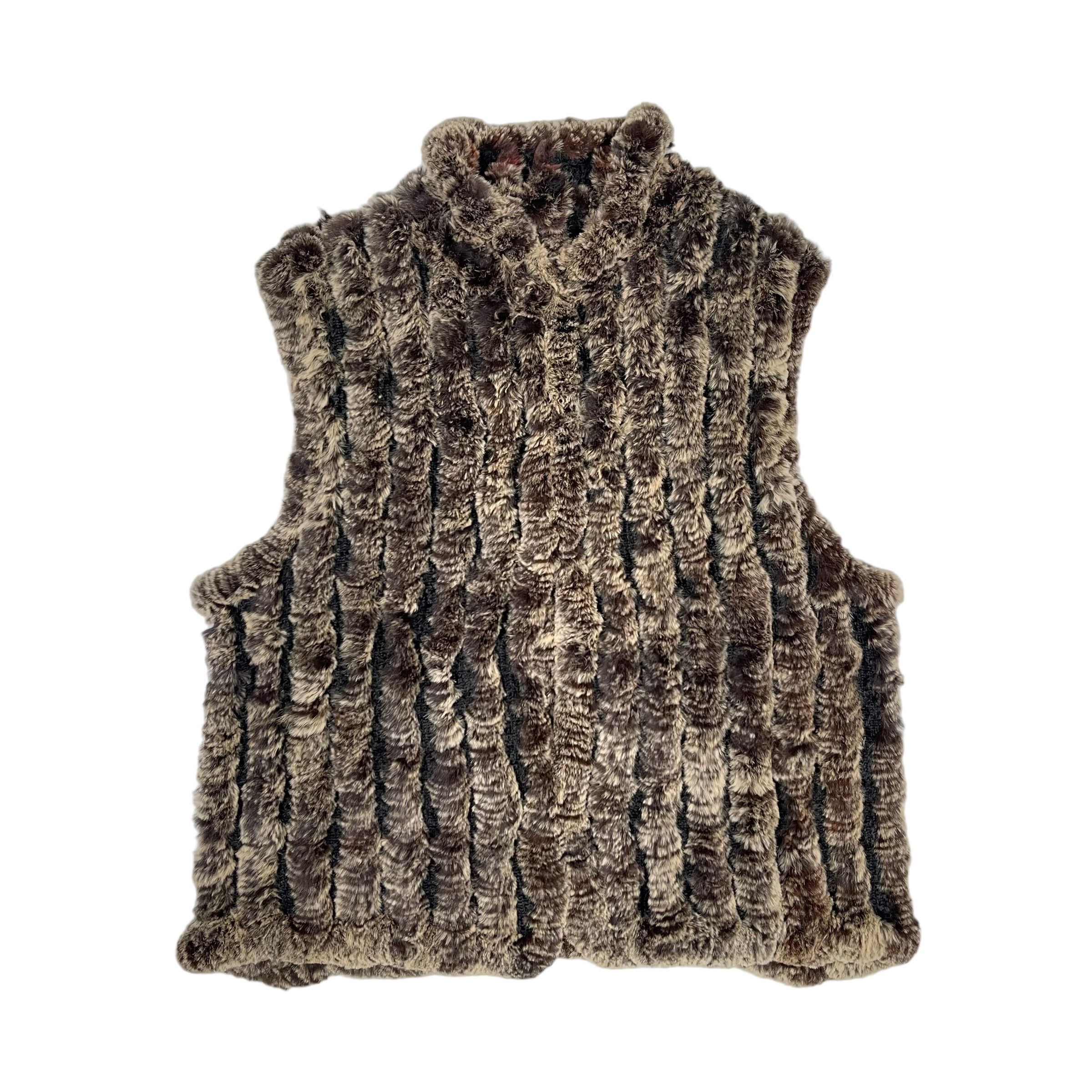If Six Was Nine × Yasuyuki Ishii Rabbit Fur Mohair Textured 1990s Vest Size US L / EU 52-54 / 3 - 1 Thumbnail
