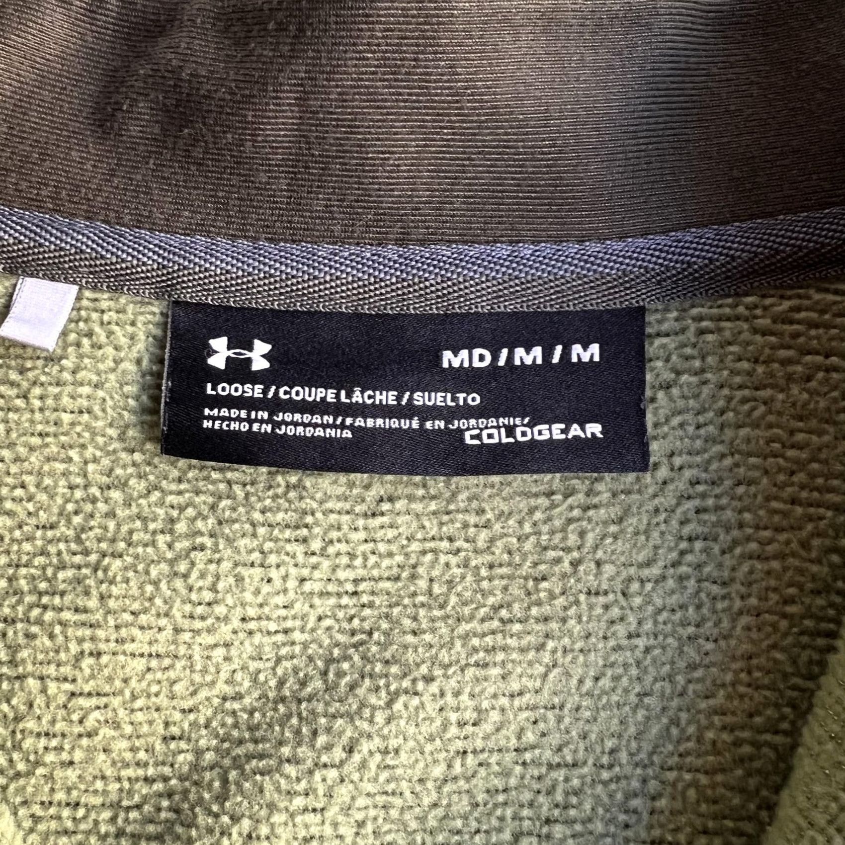Under Armour Under Armour Sweatshirt Mens Medium Green ColdGear 1/4 Zip Fleece Pullover Size US M / EU 48-50 / 2 - 3 Thumbnail