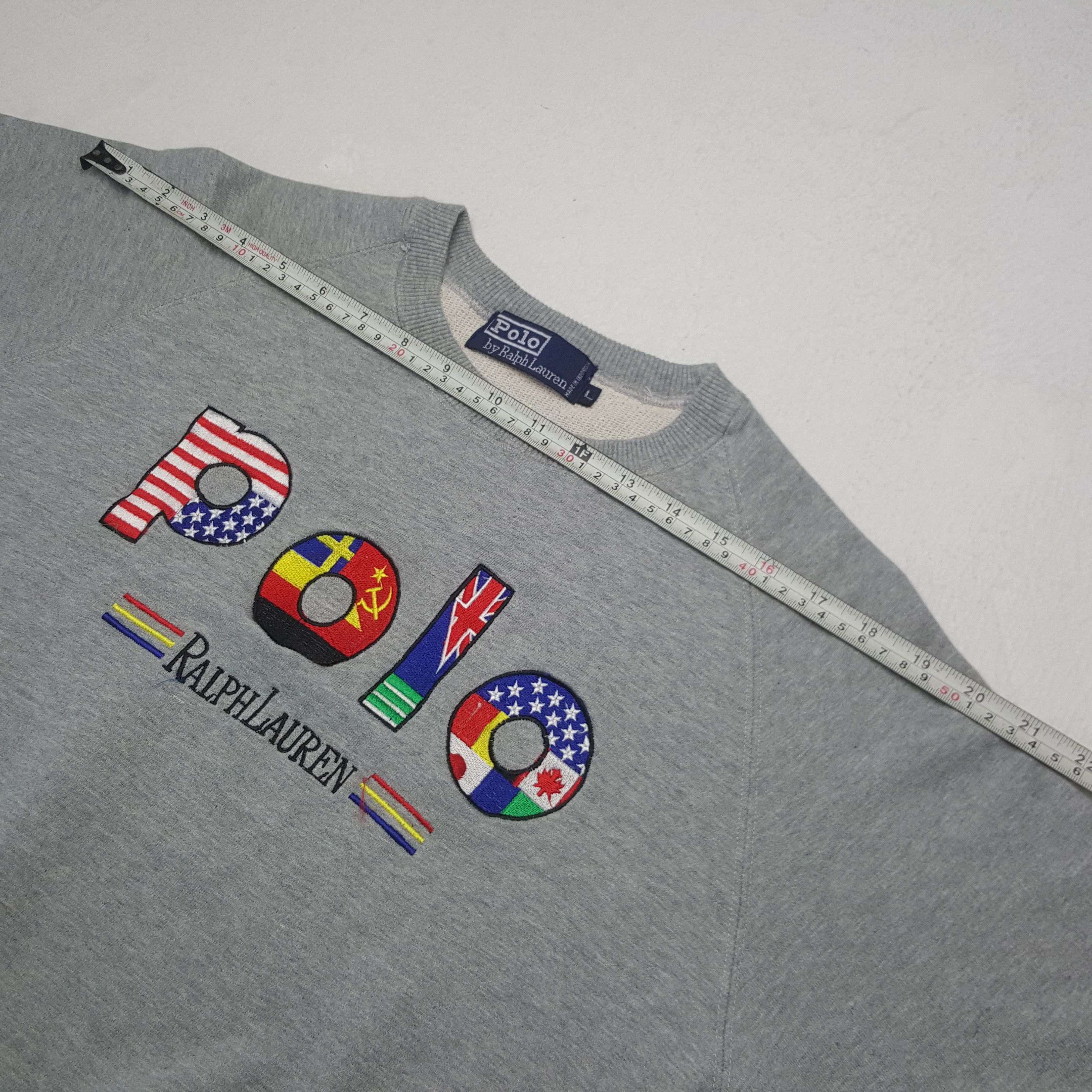 Polo Ralph Lauren Vintage Polo by Ralph Laurent Flag Art Sweatshirt C293N10 Size US M / EU 48-50 / 2 - 5 Thumbnail