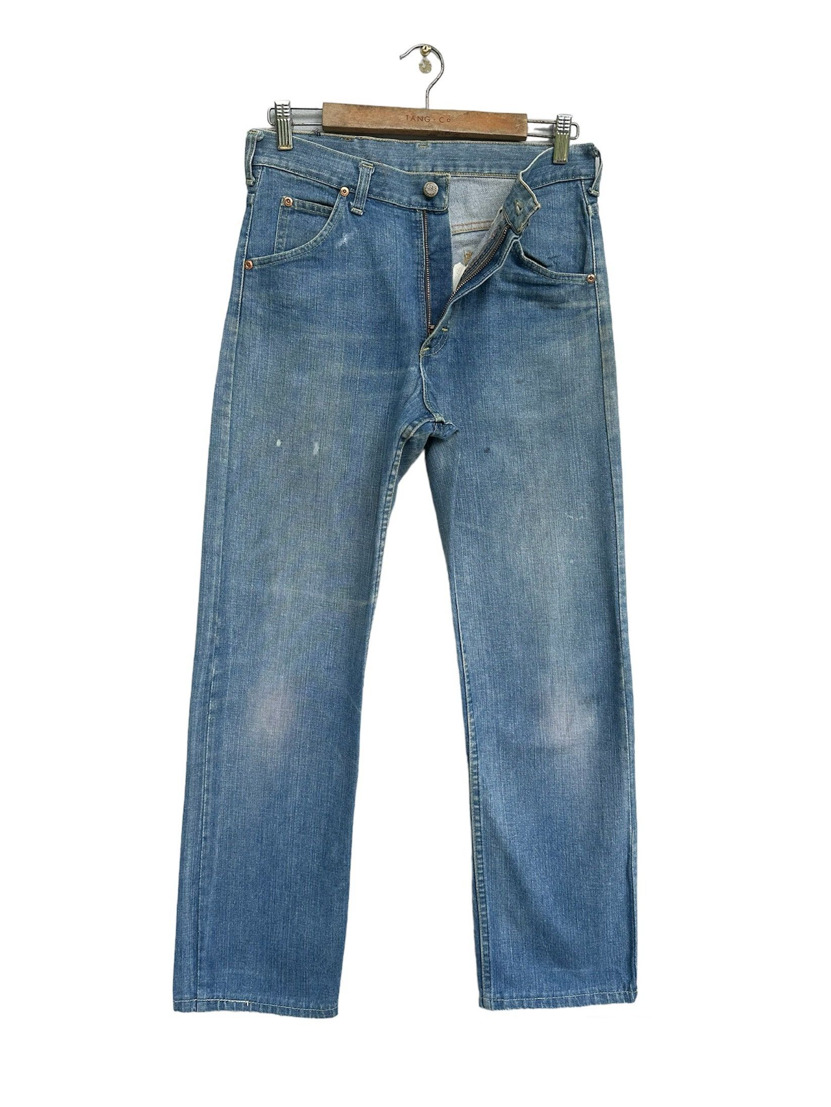 Lee Rare Vtg Distressed Lee Riders 70s Talon 42 Flare Denim Jean Size US 30 / EU 46 - 3 Thumbnail