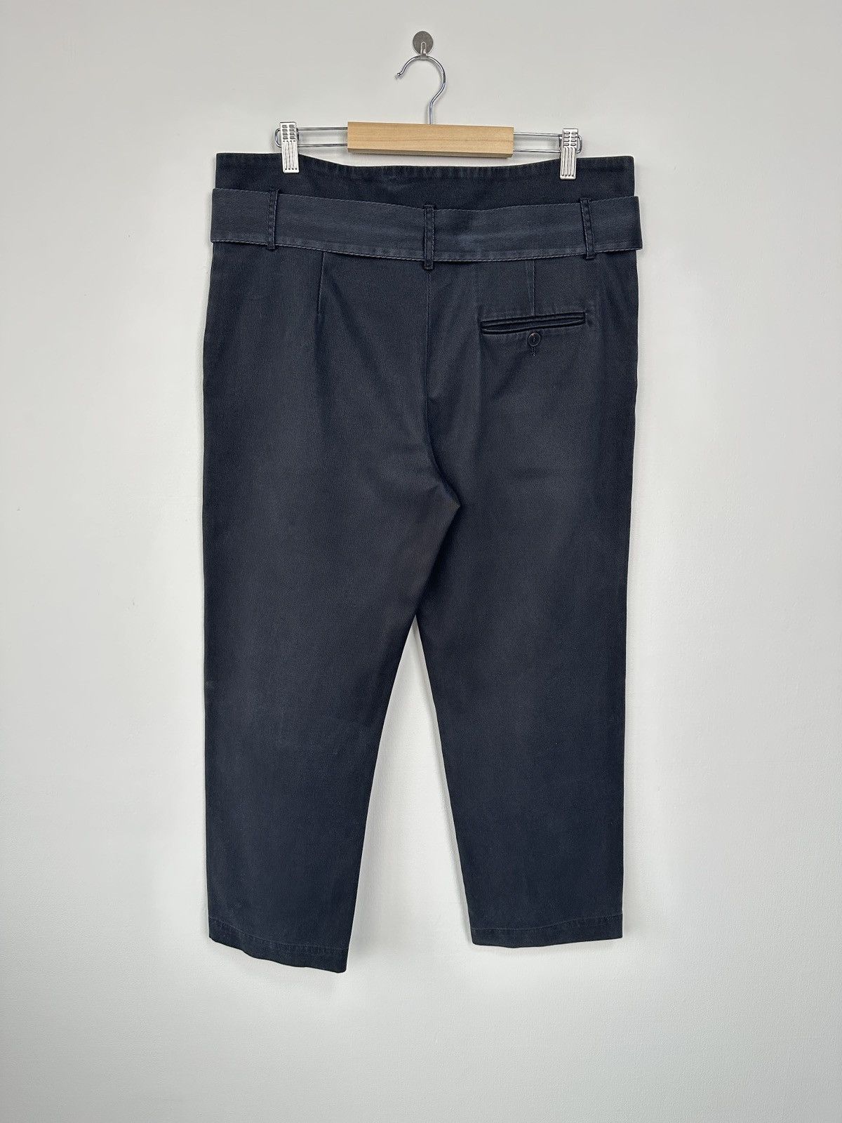 Sezane SEZANE Belted Black Lyocell / Cotton Trousers size 40 Size 28" / US 6 / IT 42 - 2 Thumbnail