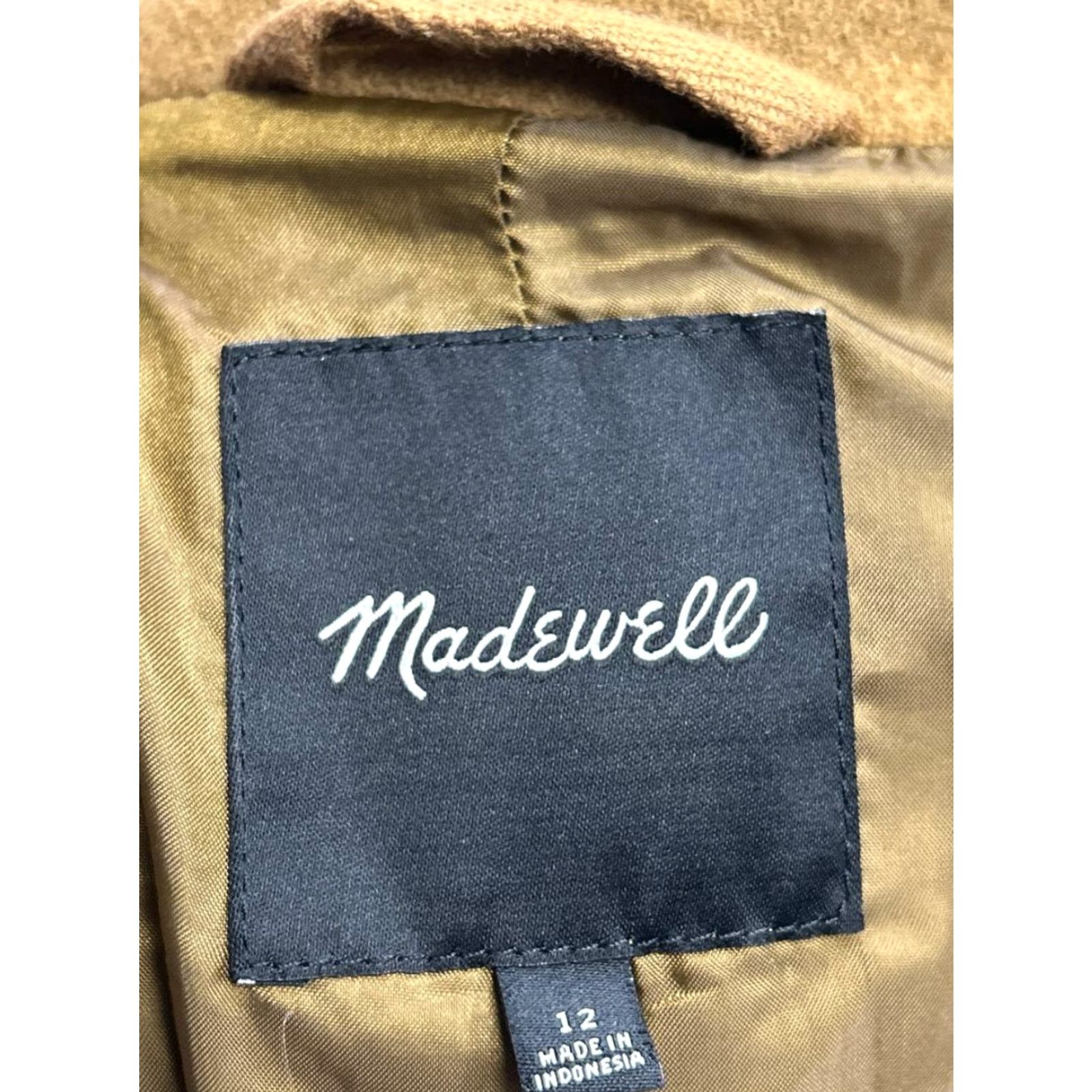 Madewell Madewell Overcoat Womens 12 Brown Wool Twill Jacket Coat Long Size XL / US 12-14 / IT 48-50 - 3 Thumbnail
