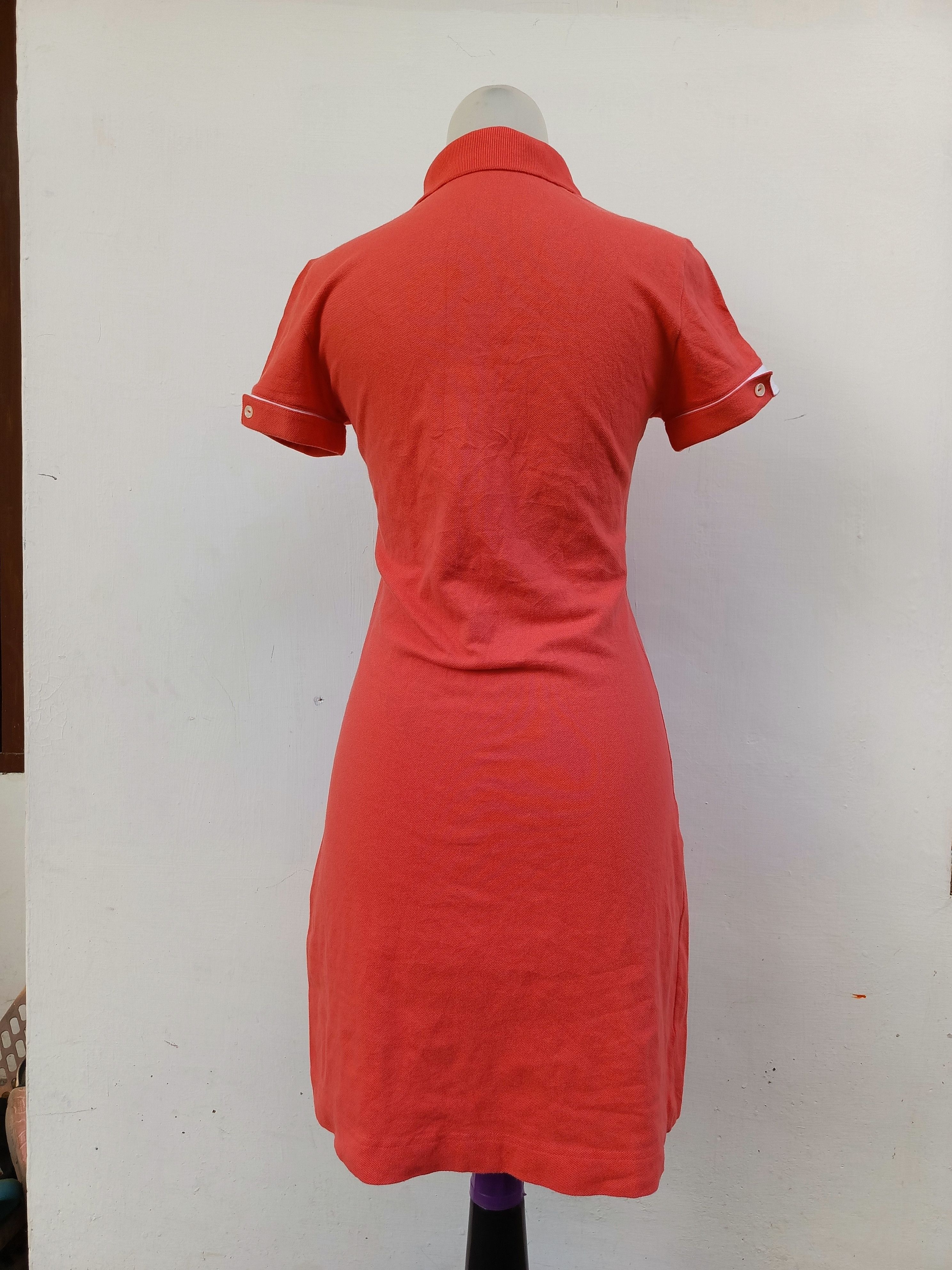 Lacoste Lacoste Polo Dress Red Short Sleeve Size XS / US 0-2 / IT 36-38 - 4 Thumbnail