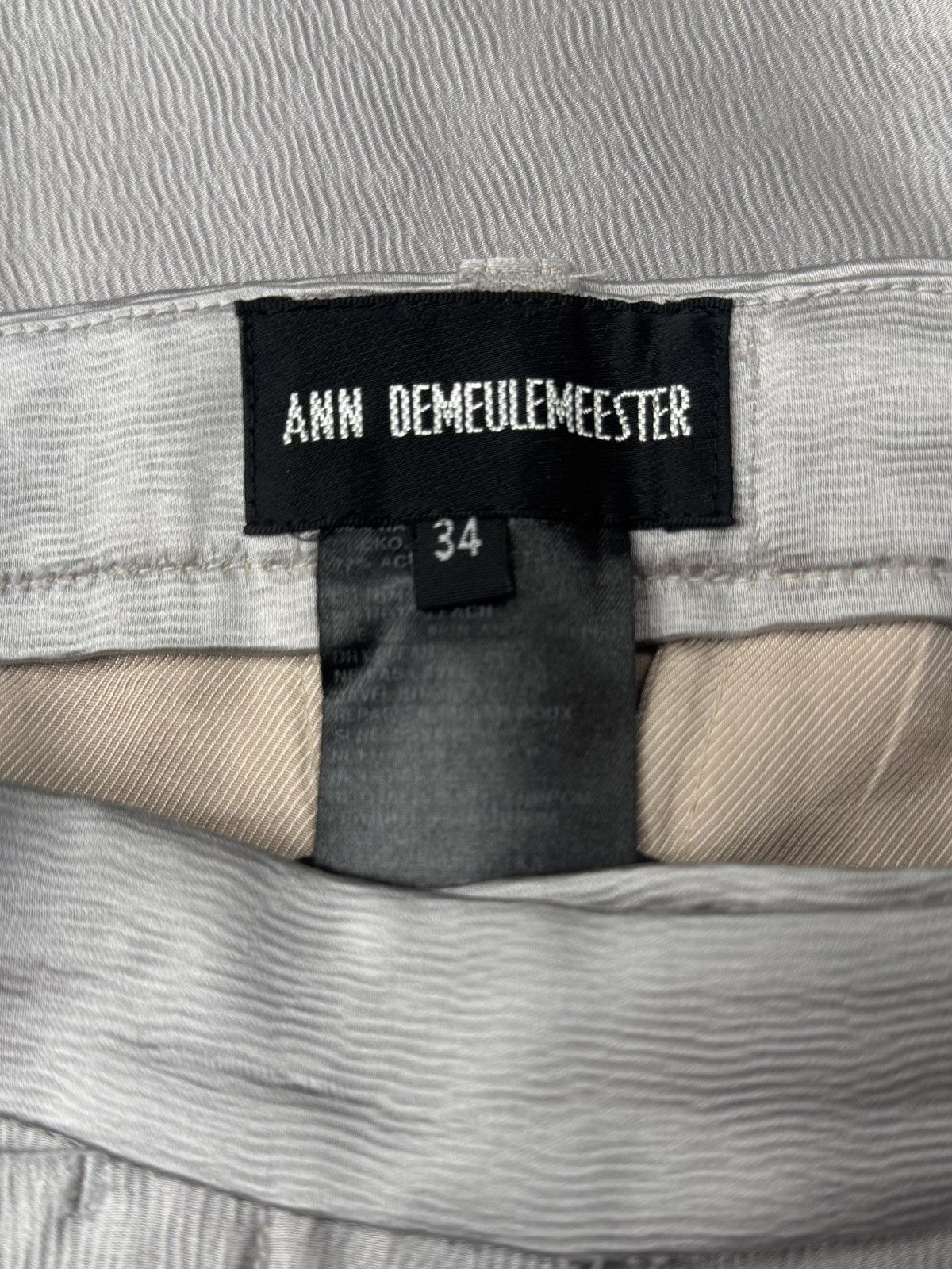 Ann Demeulemeester Ann Demeulemeester Glossy Silver Cropped Pants Size 24" / US 00 / IT 34 - 3 Thumbnail