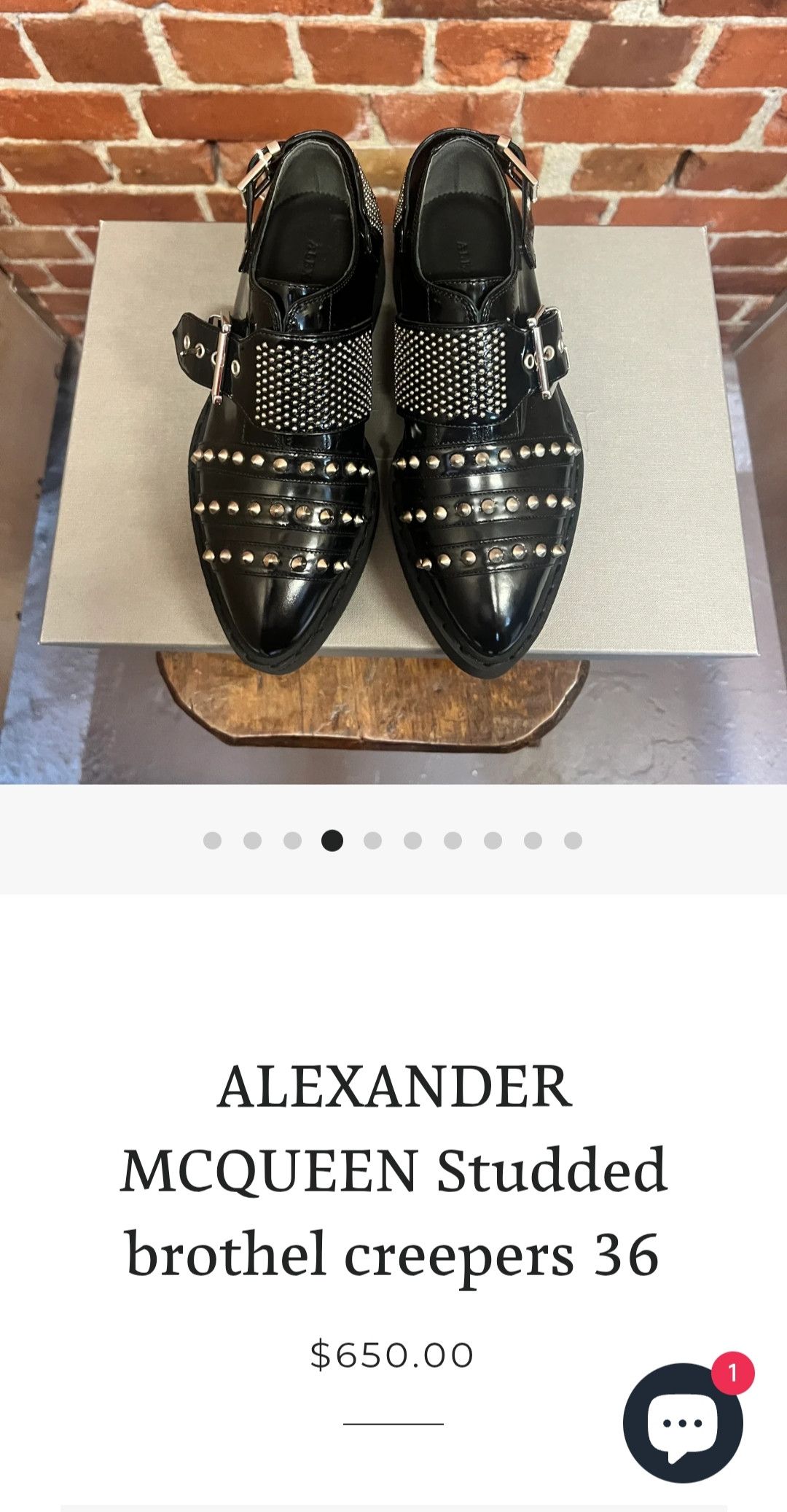 Alexander McQueen Archive studded creeper Size US 8 / IT 38 - 8 Thumbnail