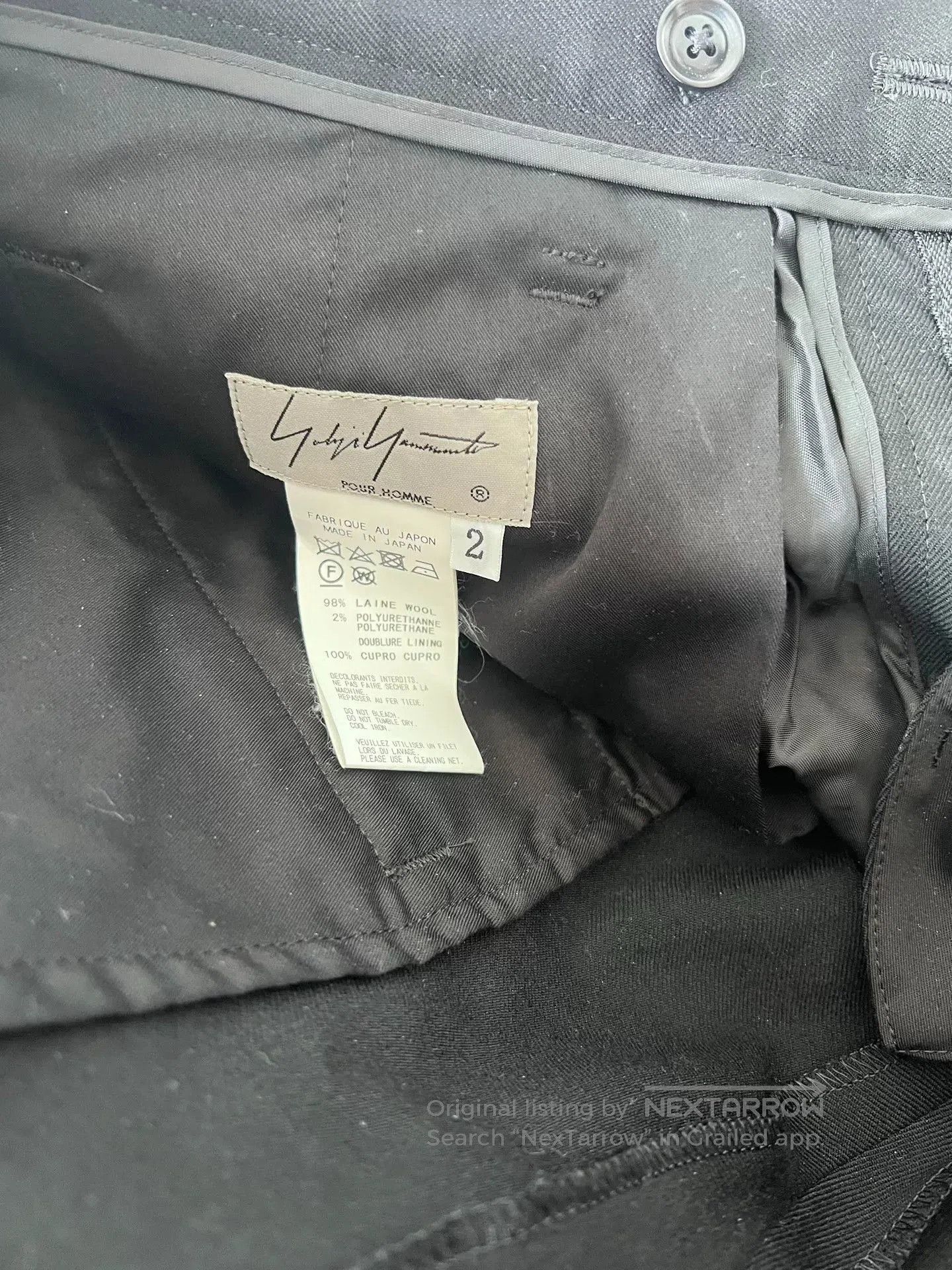 Yohji Yamamoto black wool trousers by yohji yamamoto. Size US 34 / EU 50 - 3 Thumbnail