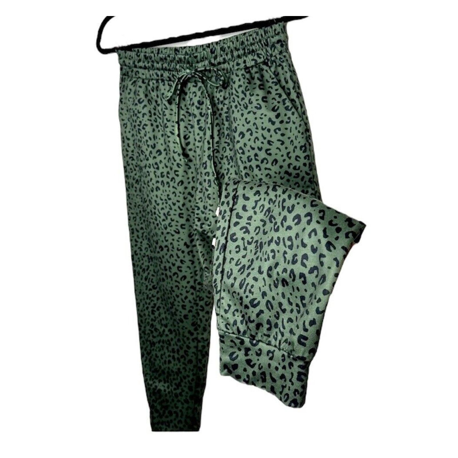 Other Green and Black Leopard Print Draw String Joggers Medium Size 30" / US 8 / IT 44 - 1 Thumbnail