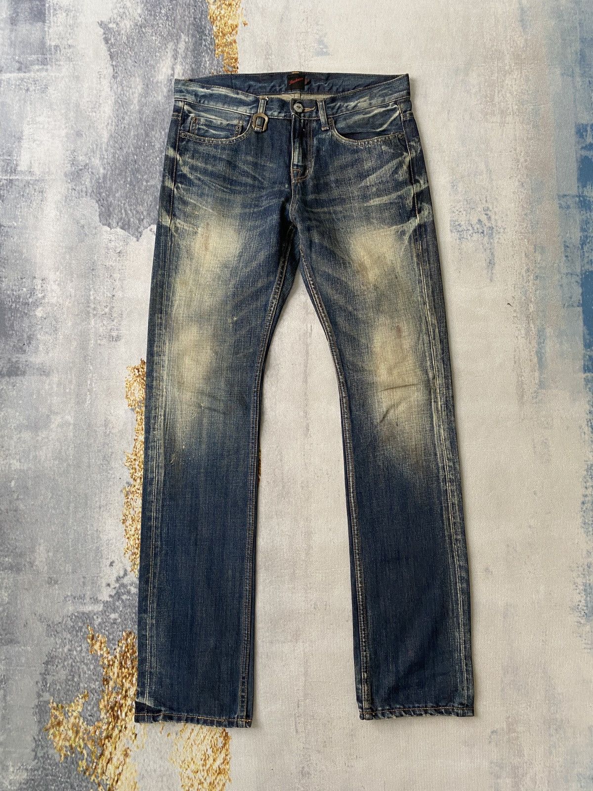 JACKROSE Jack Rose Japan Blue Faded Rusty Claw Marks Denim Size US 32 / EU 48 - 3 Thumbnail