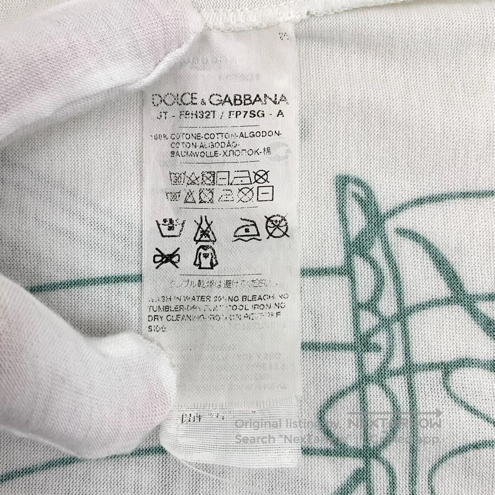 Dolce & Gabbana Dolce Gabbana White cartoon doodle print cotton round neck Size S / US 4 / IT 40 - 6 Thumbnail